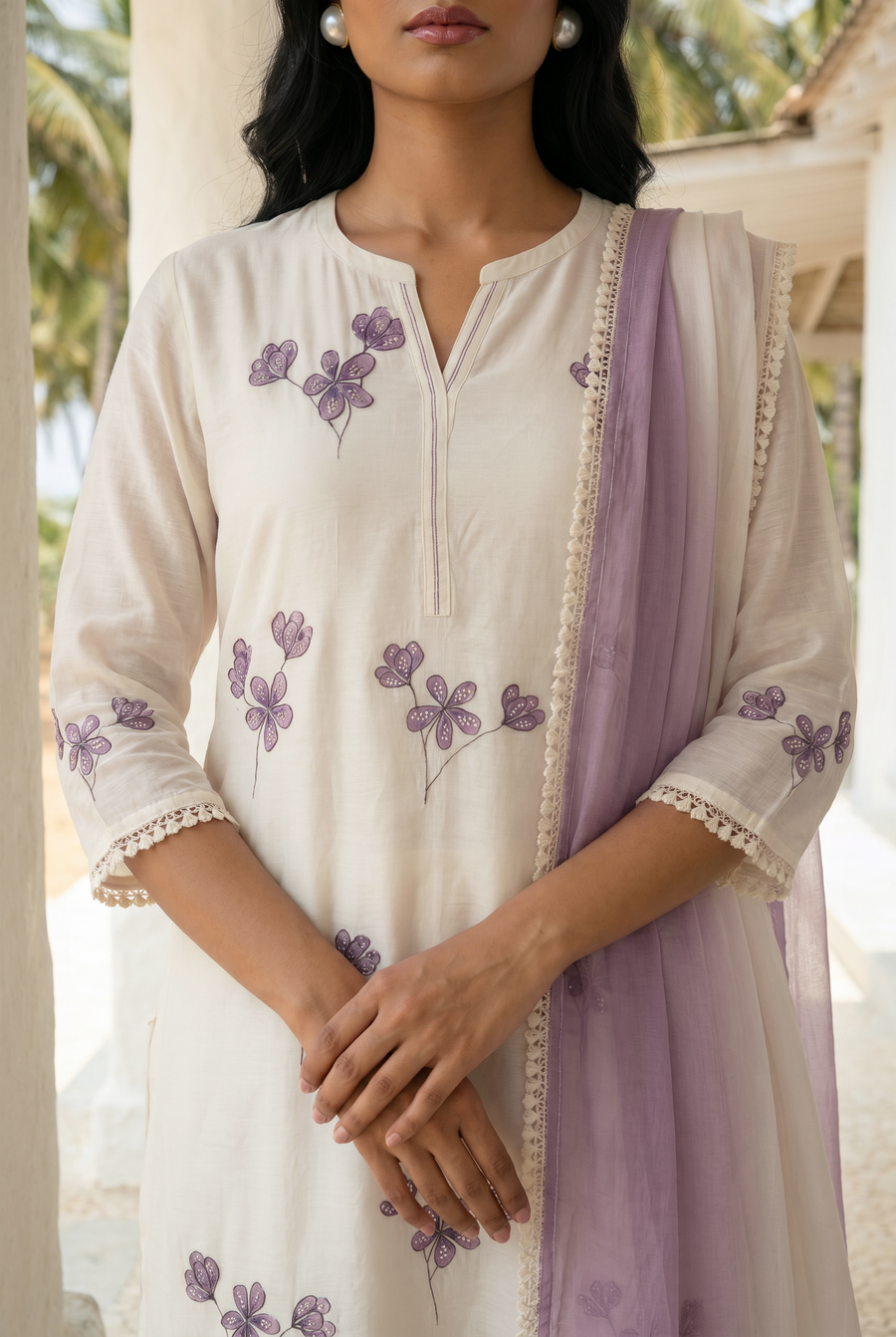 Style: Applique and Dupatta Color_Lavender