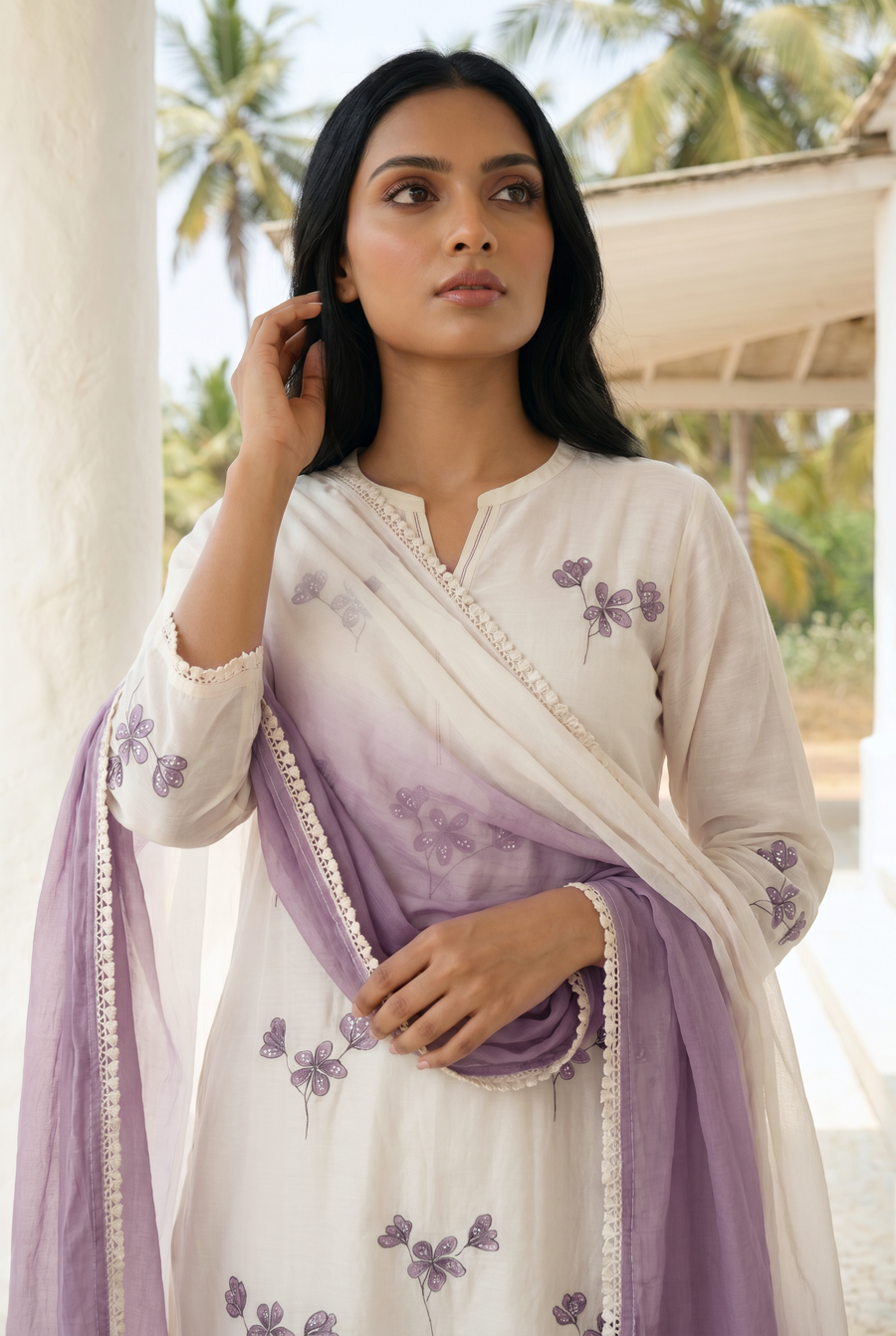 Style: Applique and Dupatta Color_Lavender