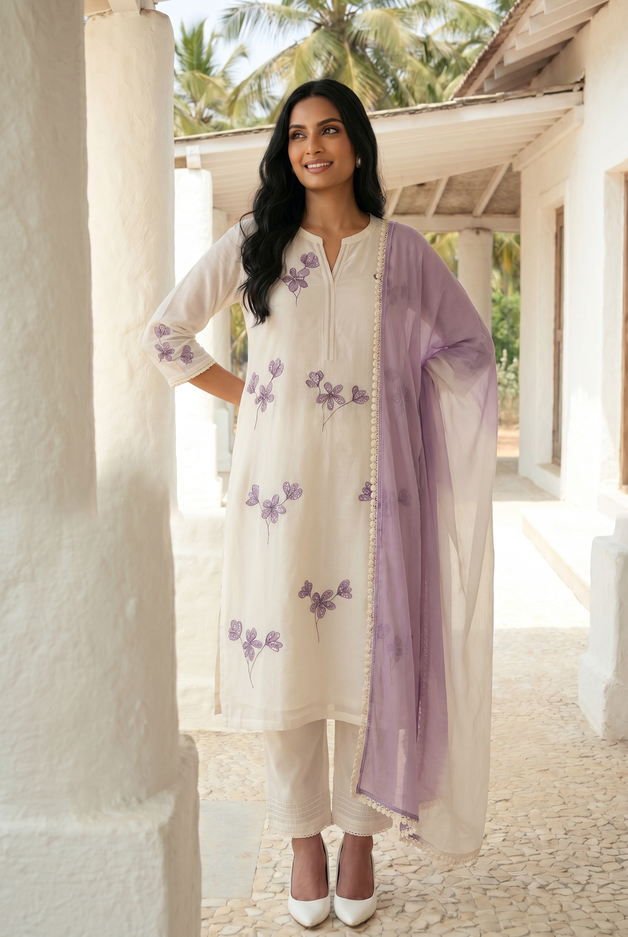 Style: Applique and Dupatta Color_Lavender