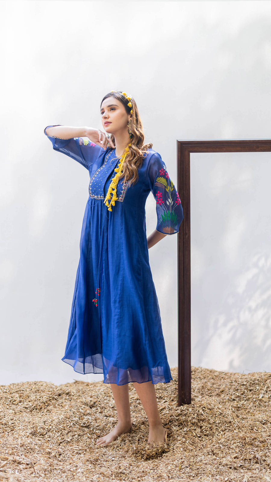 Zuri Mul Chanderi Tunic Set