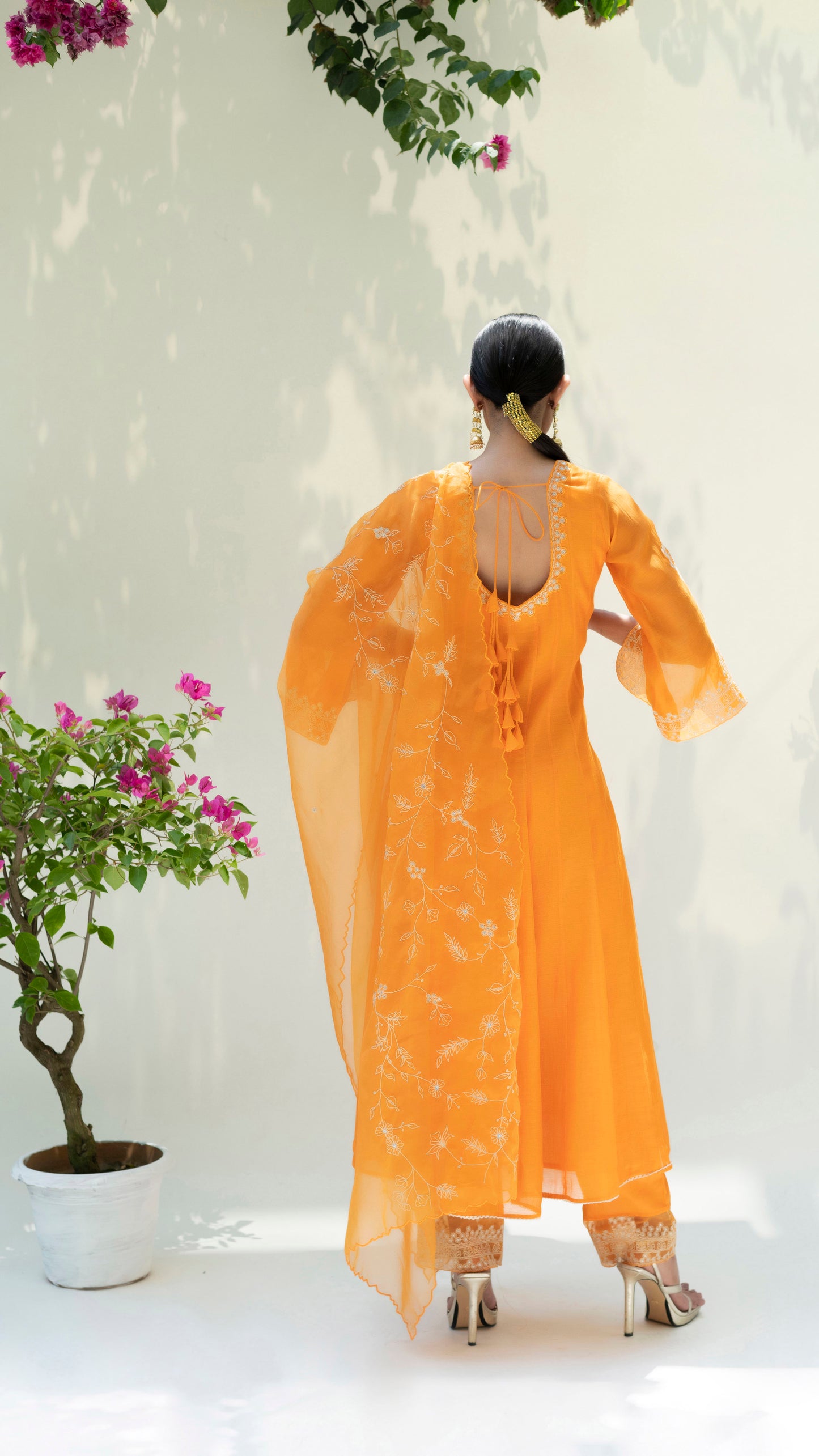 Dastak Anarkali Set (Burnt Orange)