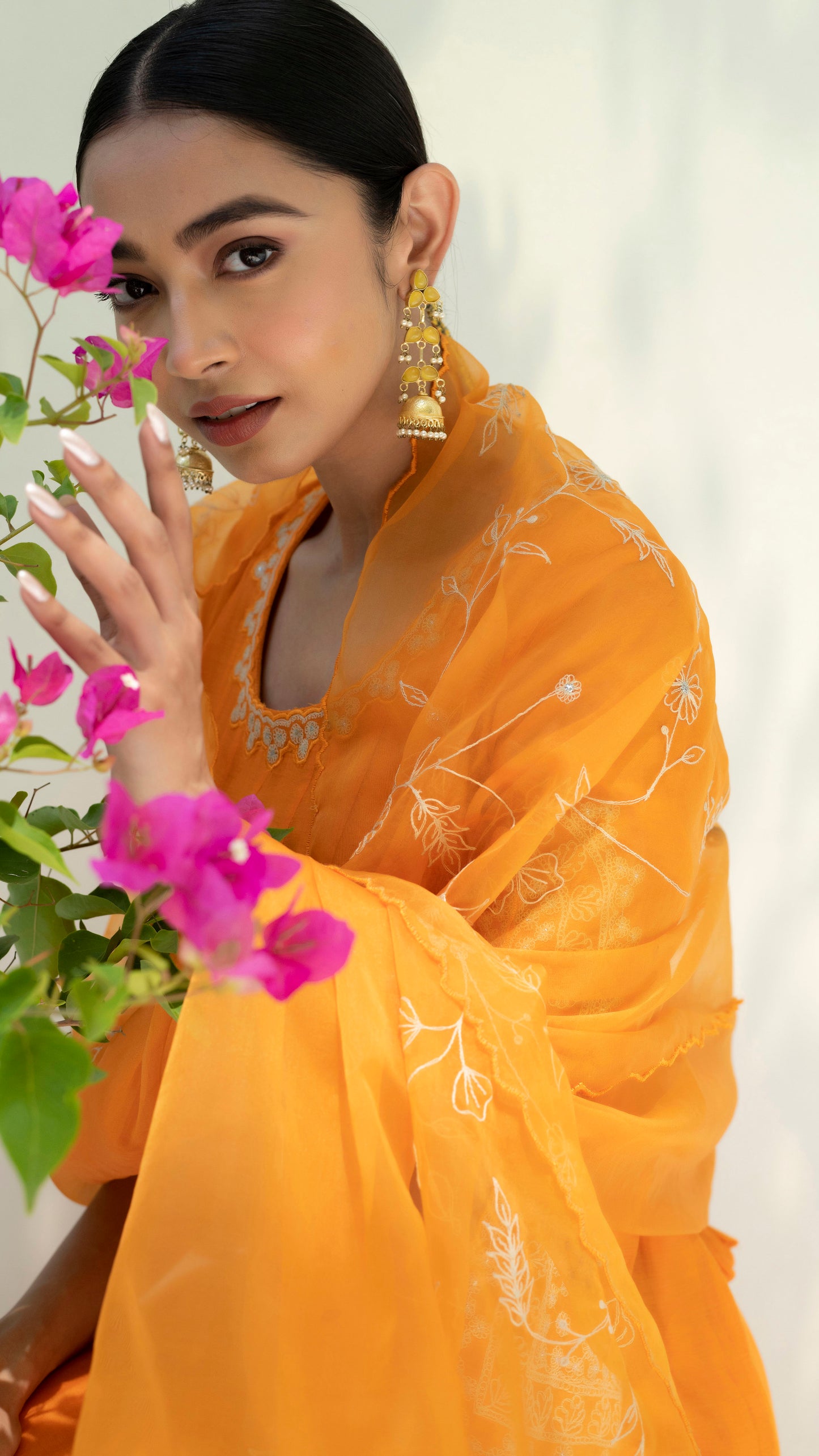 Dastak Anarkali Set (Burnt Orange)