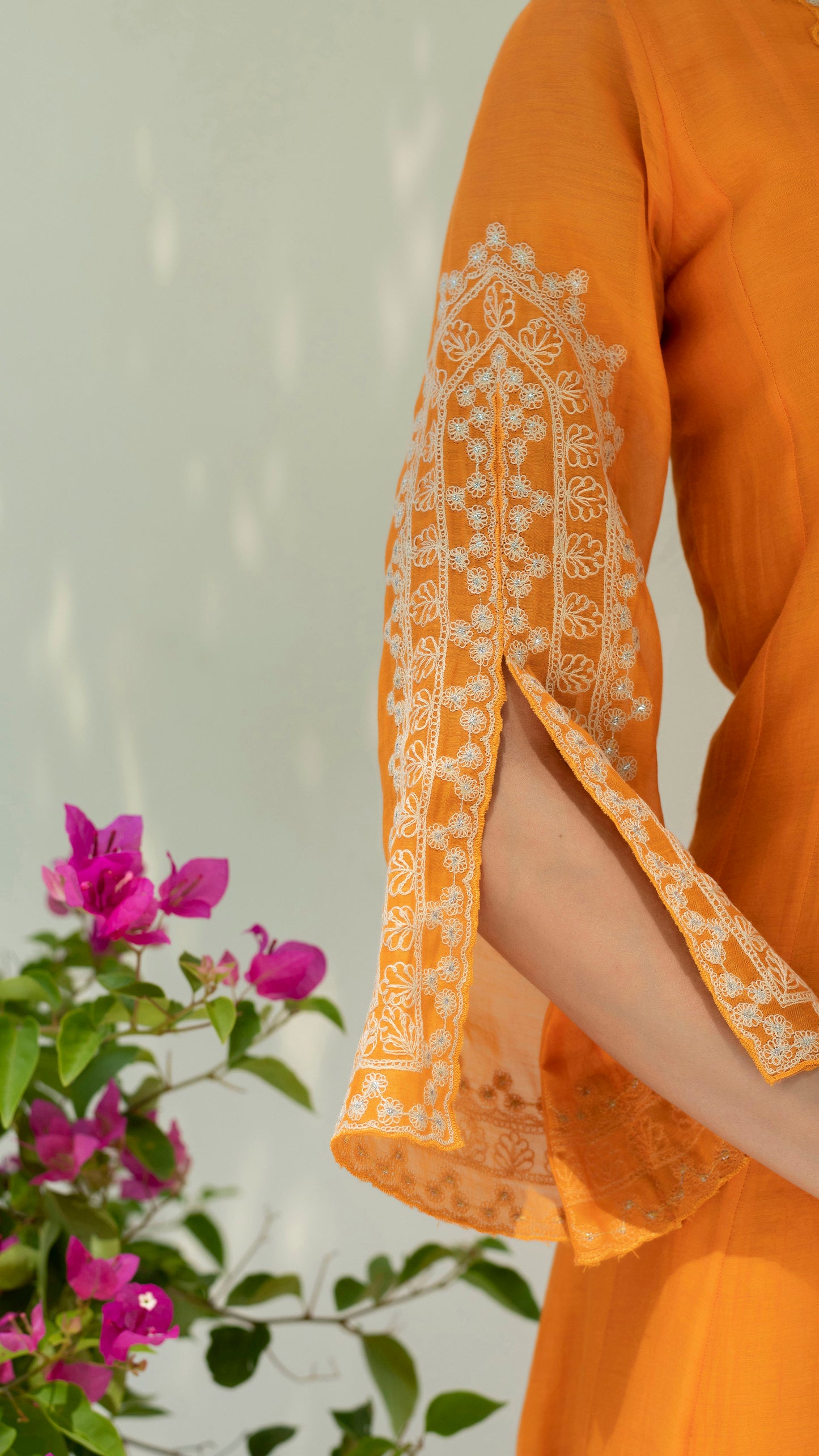 Dastak Anarkali Set (Burnt Orange)