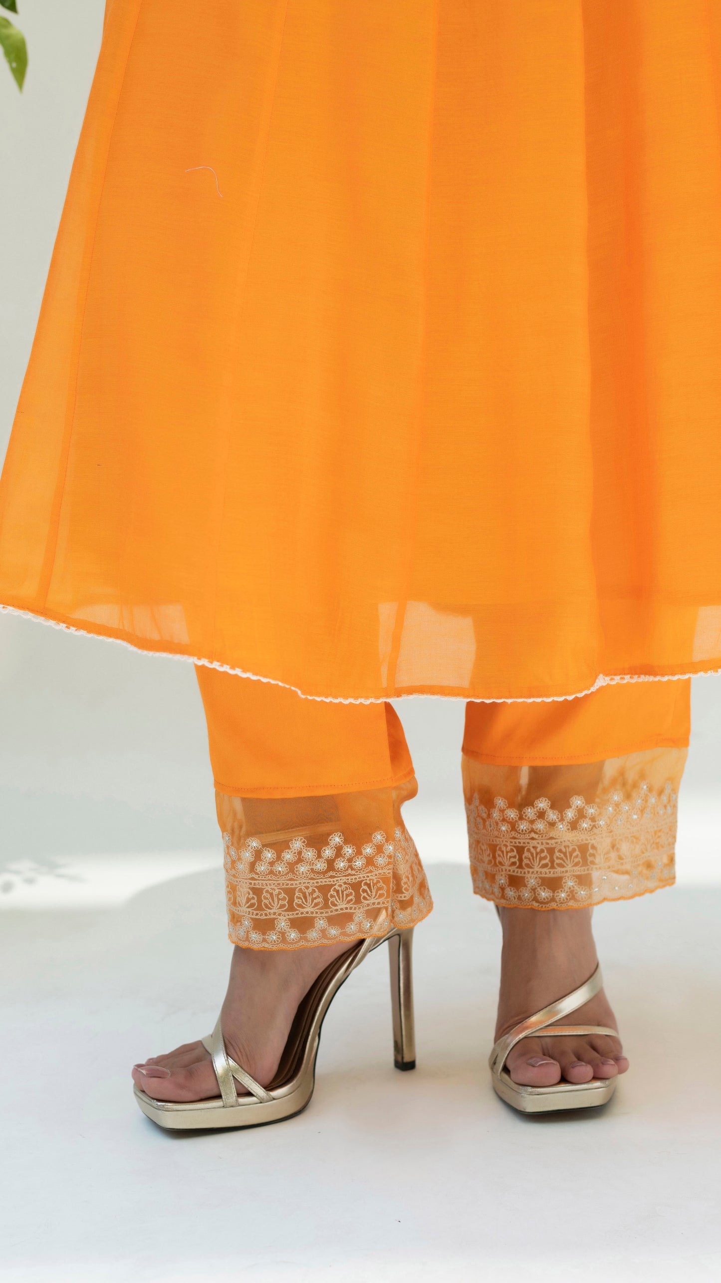 Dastak Anarkali Set (Burnt Orange)