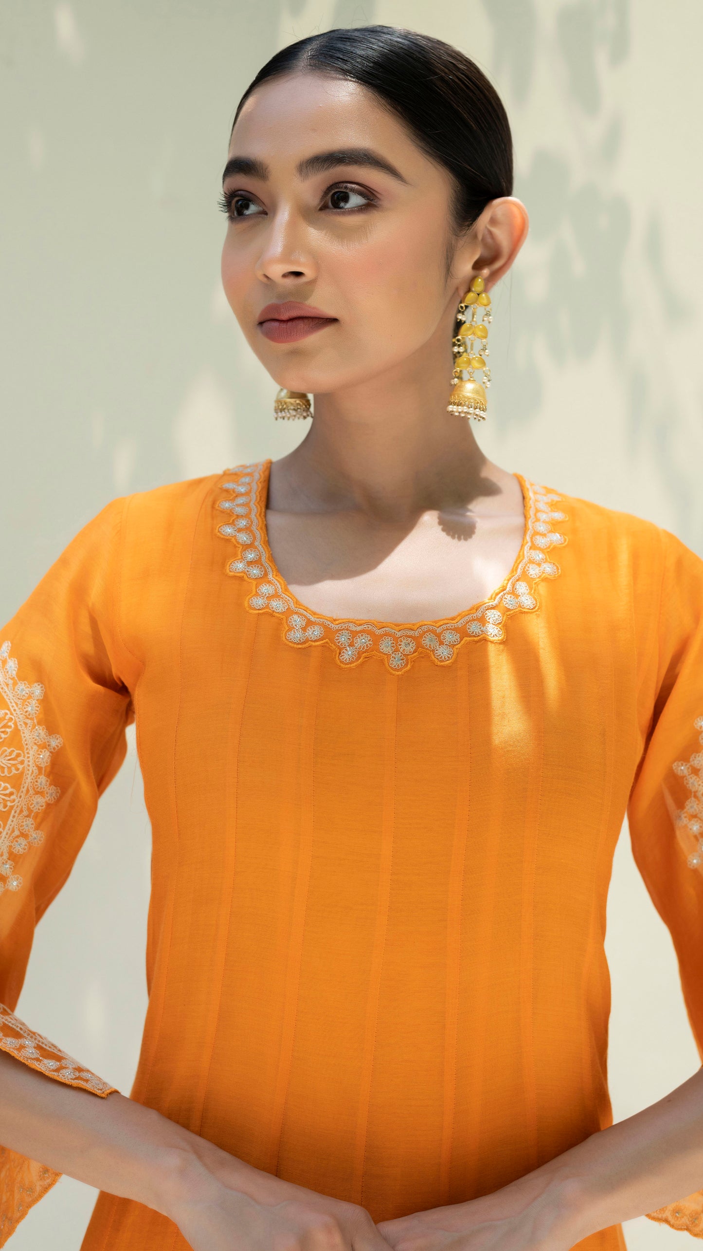 Dastak Anarkali Set (Burnt Orange)