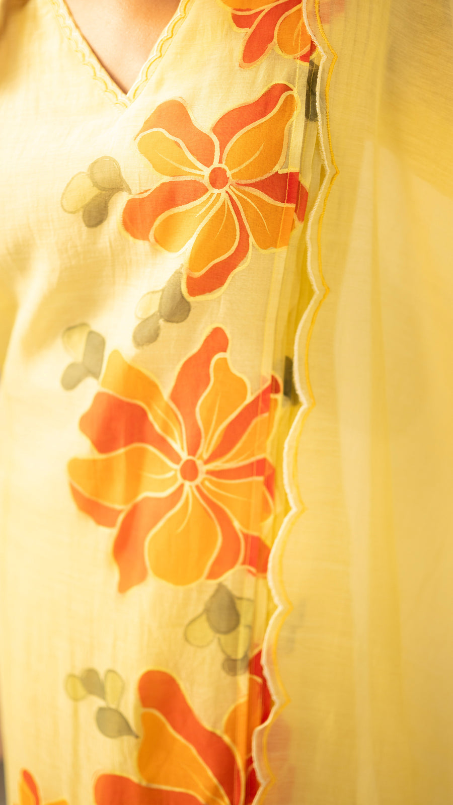 Zoya Mul Chanderi Kurta Set