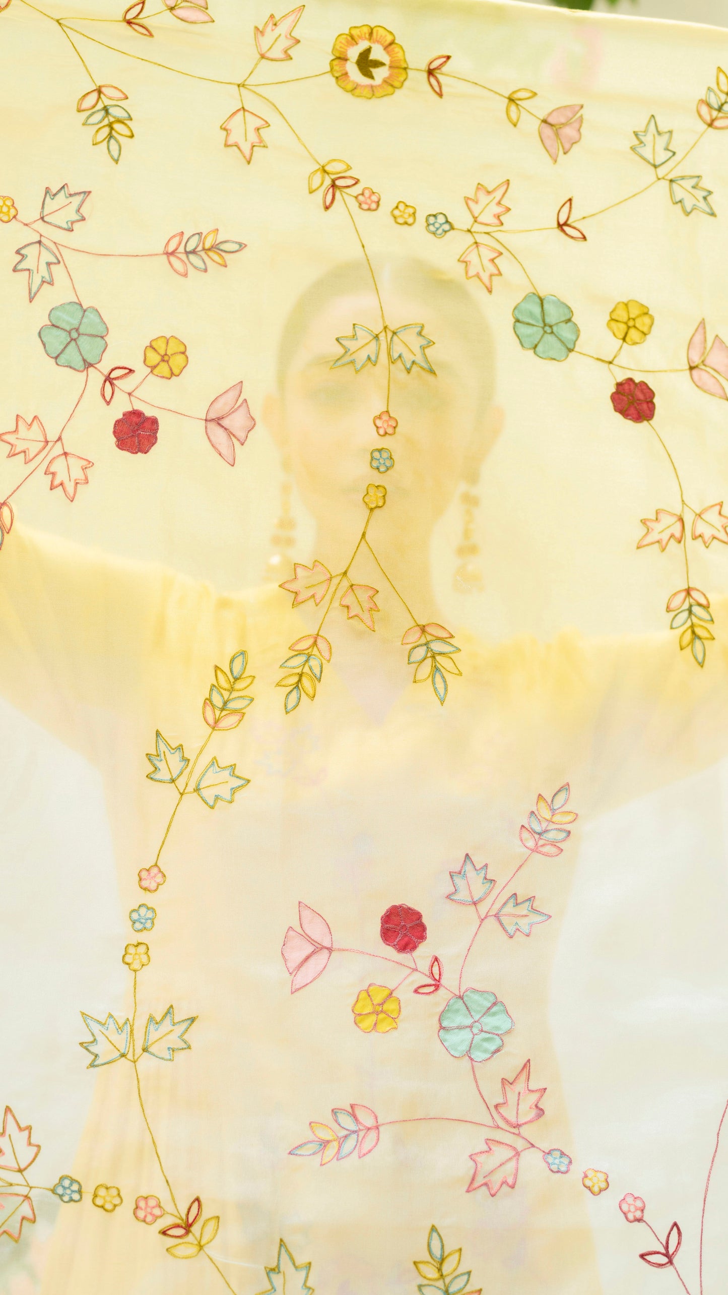 Soch Side-gather Anarkali Set (Sunshine Yellow)