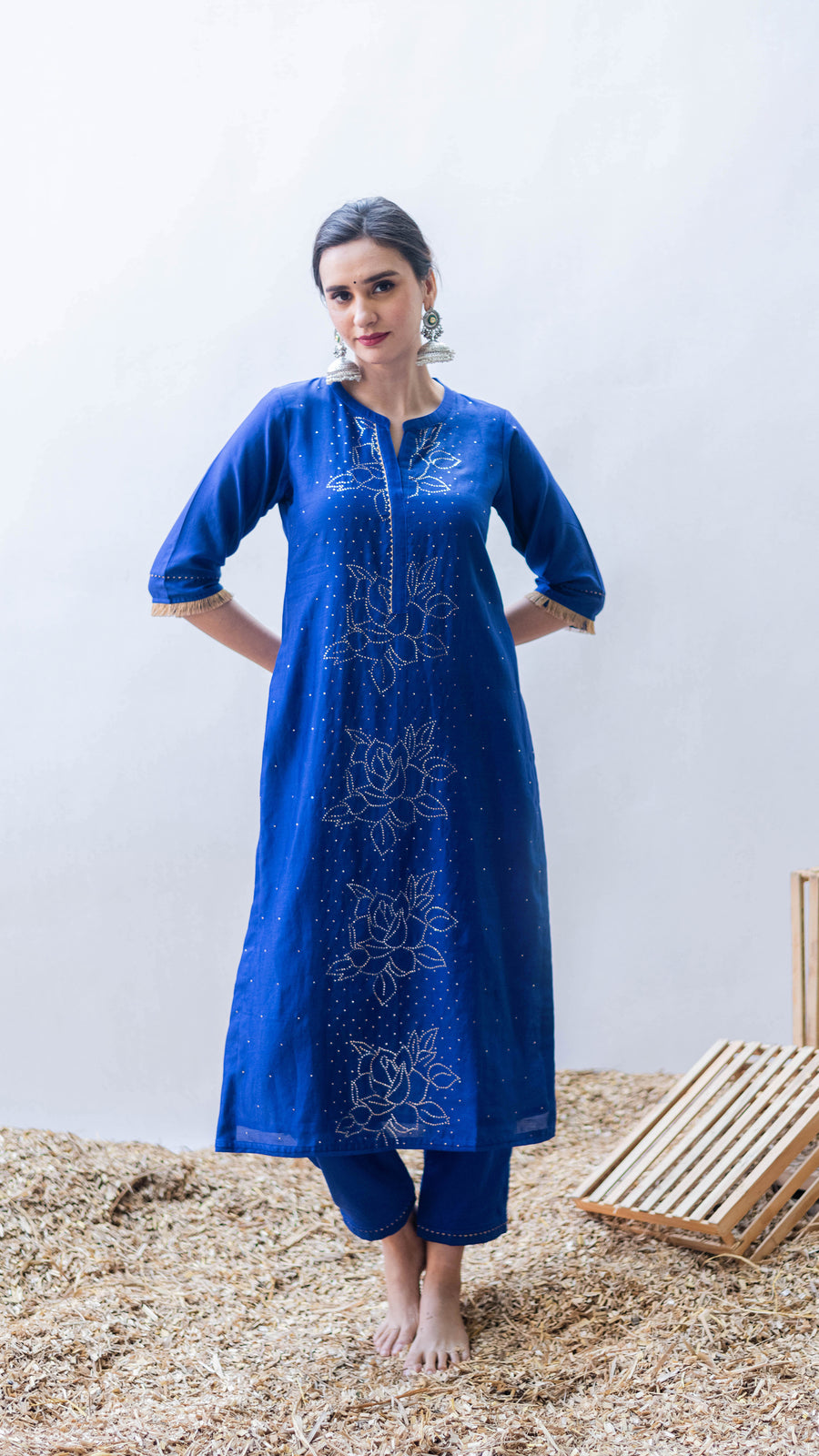 Bhini Kurta Set (Morpankhi)