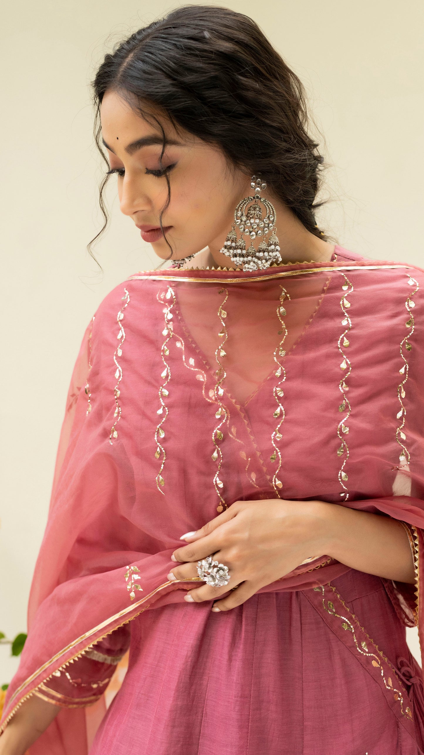 Muskat Angrakha Set (Plum Pink)