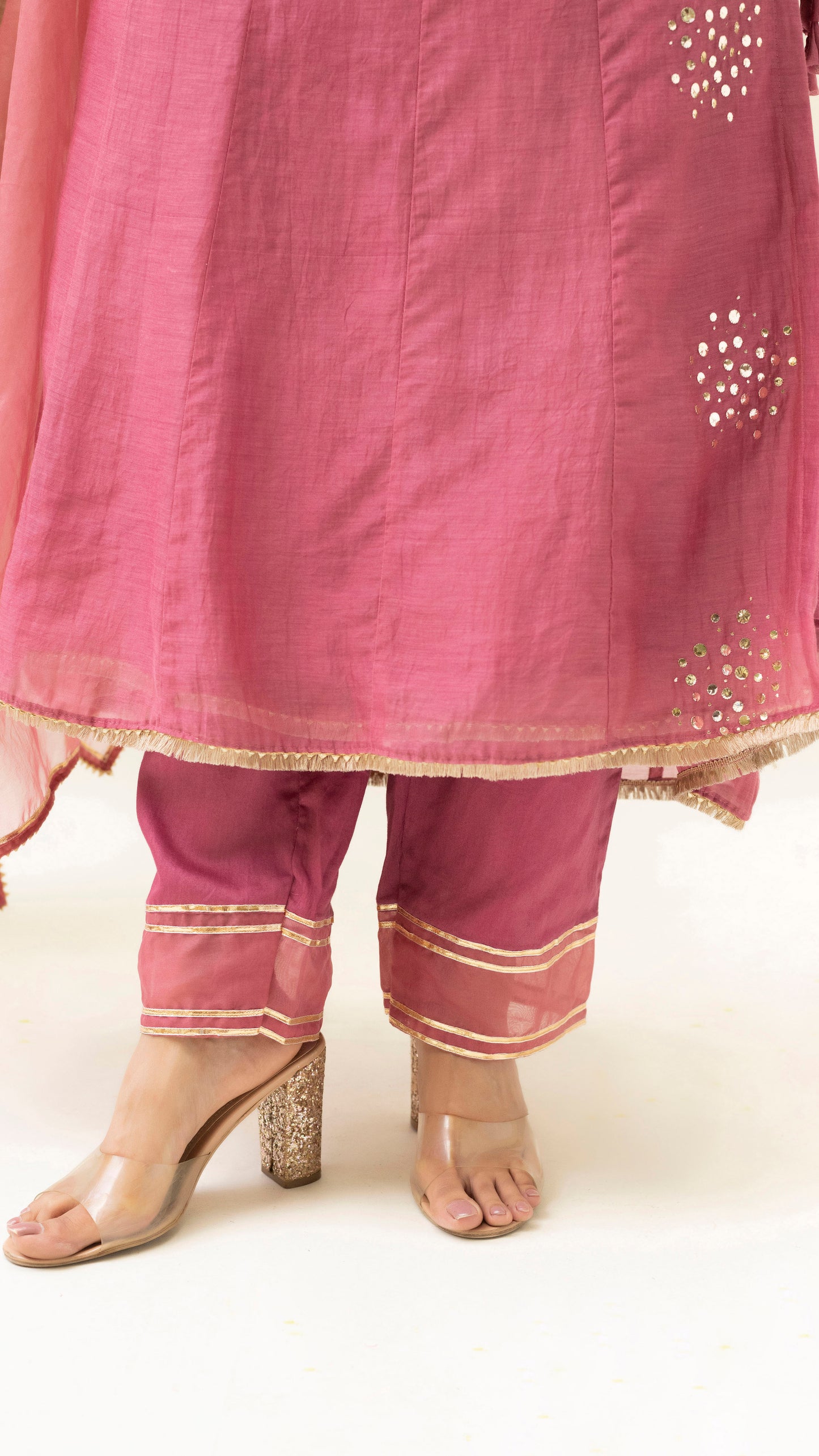 Muskat Angrakha Set (Plum Pink)