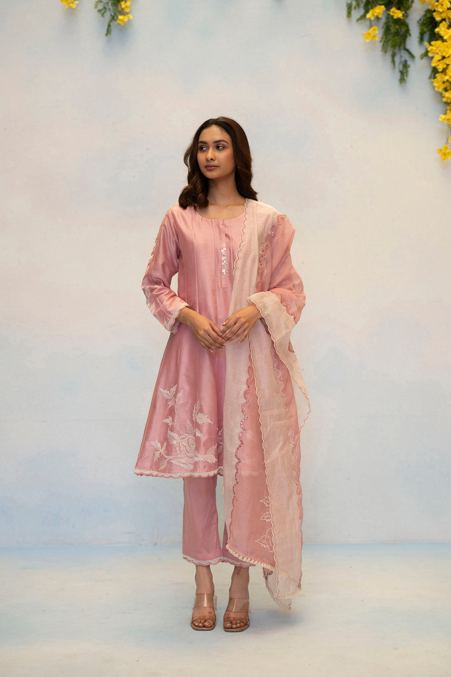 Seher Silk Chanderi Anarkali Set