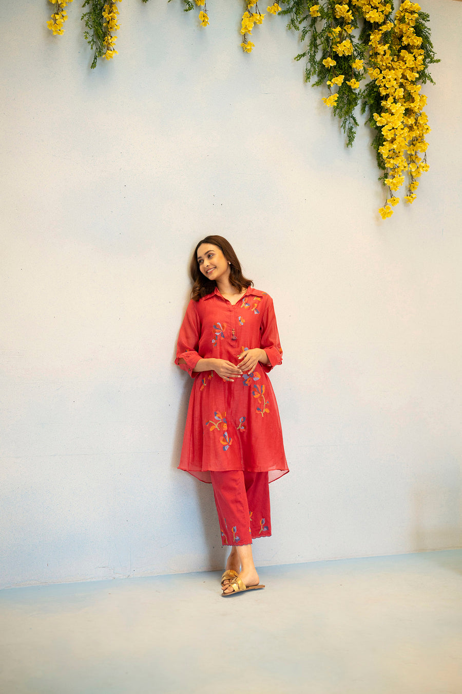 Aab Mul Chanderi Co-ord Set
