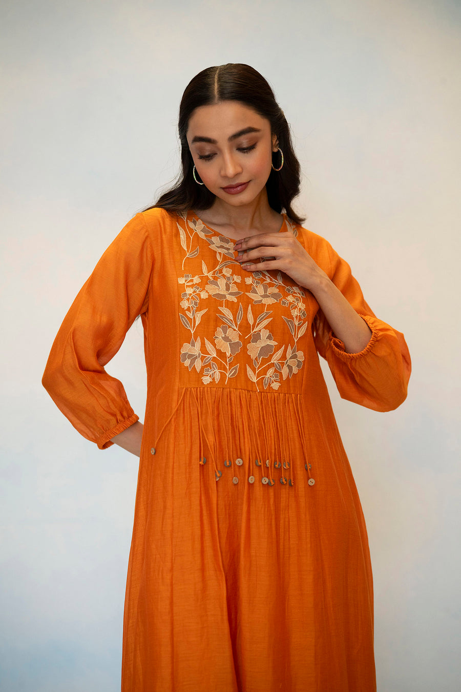 Noorani Mul Chanderi Aline Kurta Set