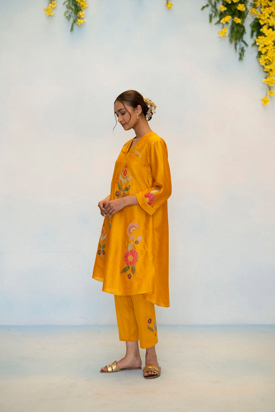 Gul Silk Chanderi Co-ord Set