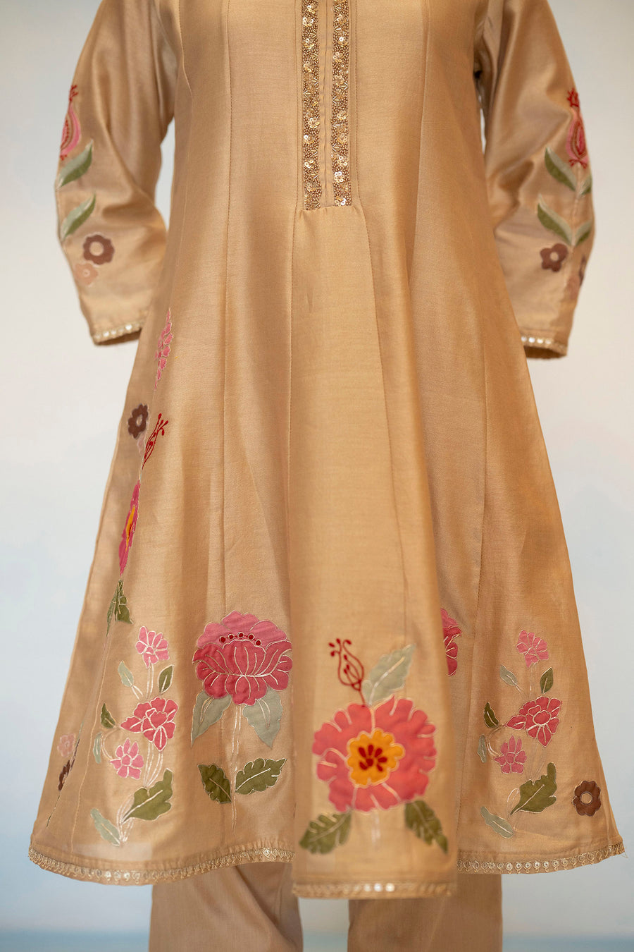 Gul Silk Chanderi Anarkali Set