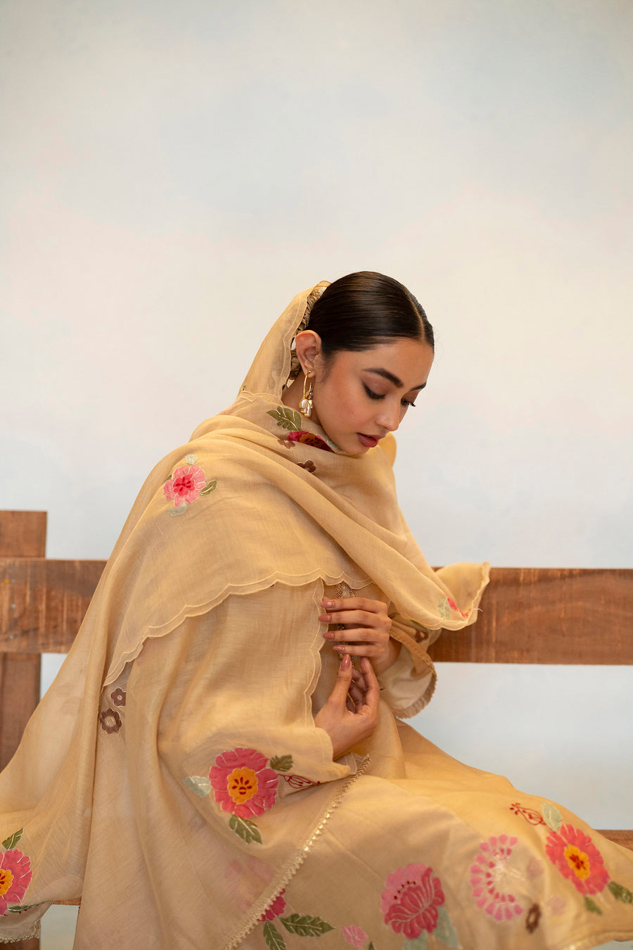 Gul Silk Chanderi Anarkali Set