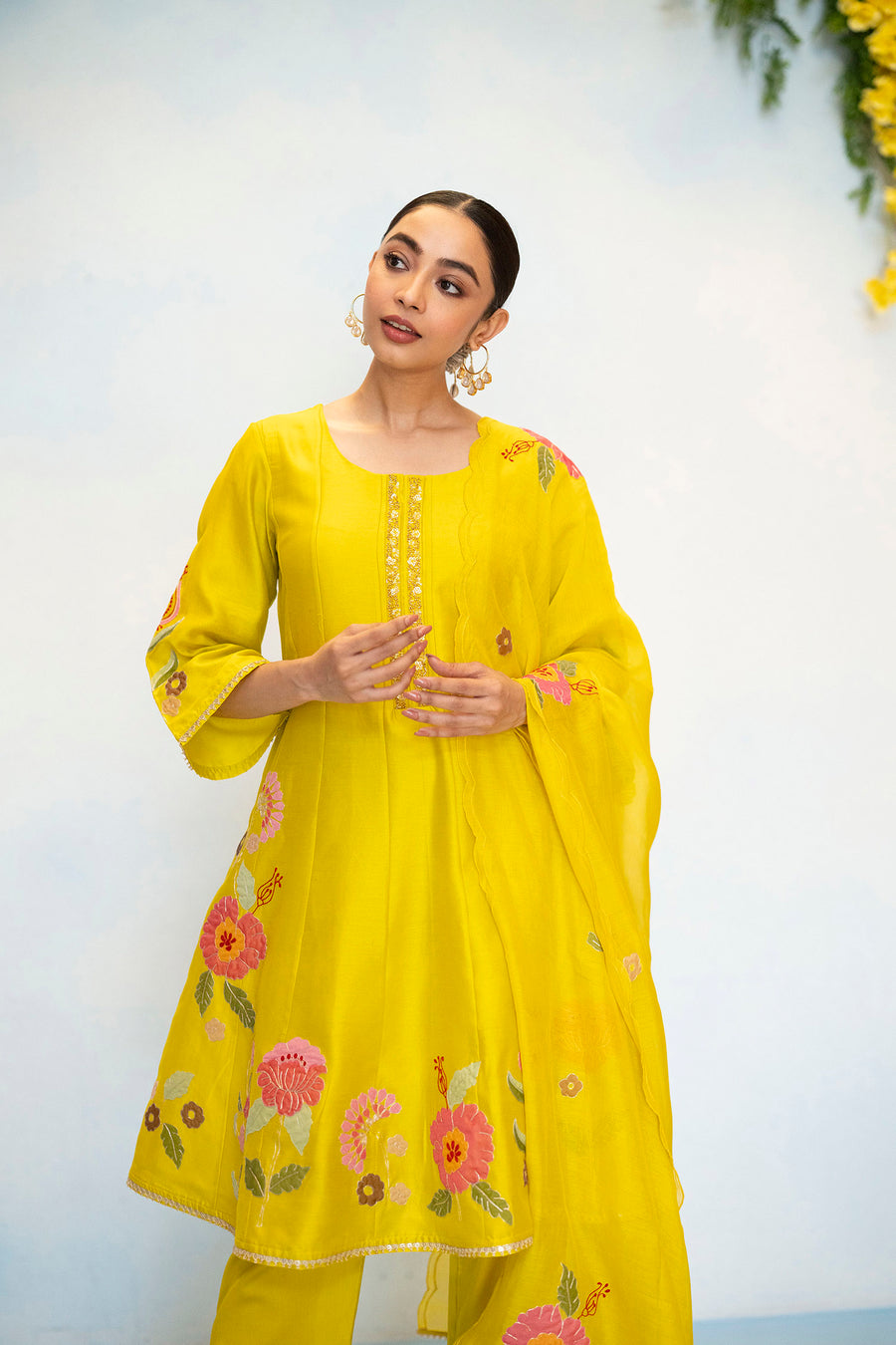 Gul Silk Chanderi Anarkali Set