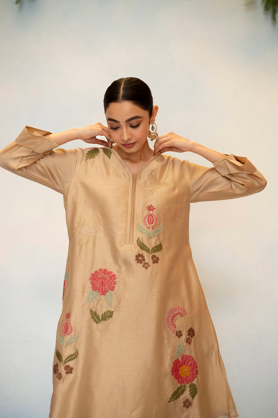 Gul Silk Chanderi Co-ord Set