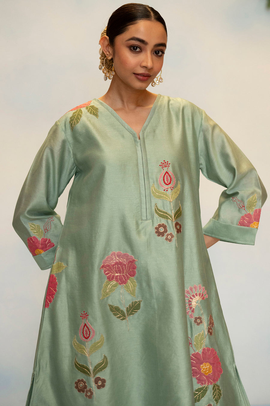 Gul Silk Chanderi Co-ord Set