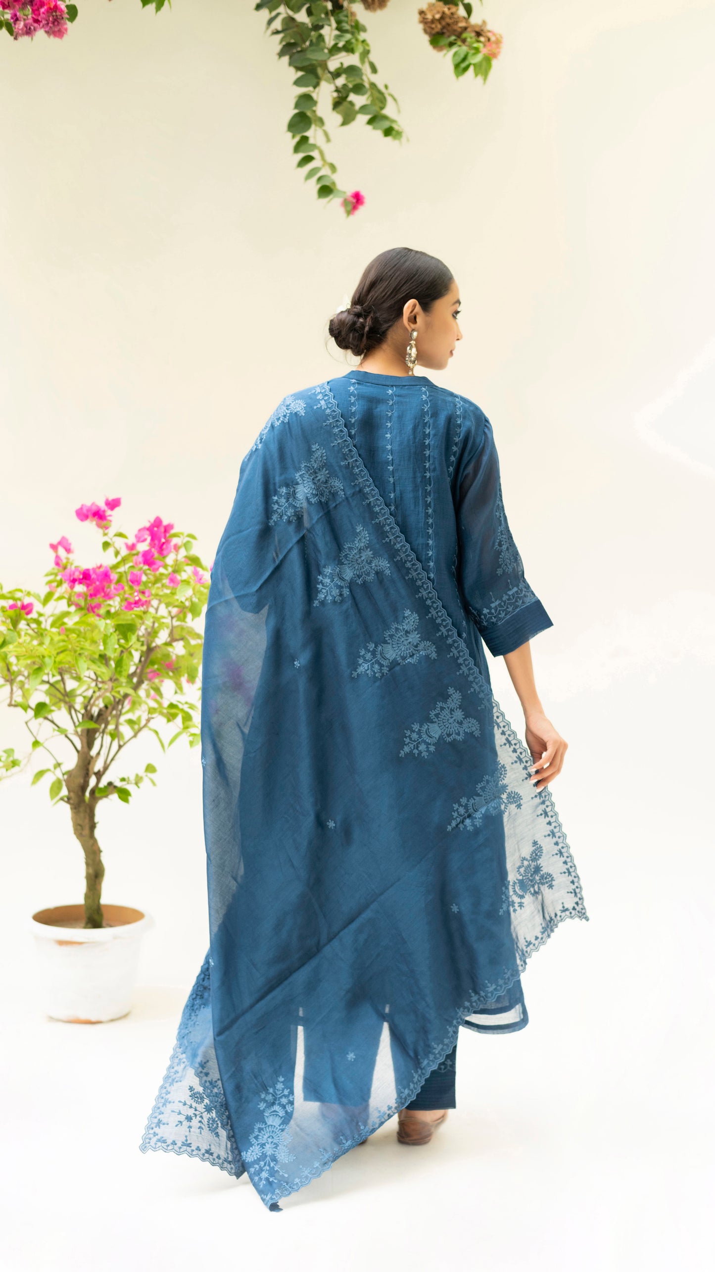 Parchhai Kurta Set (Midnight Blue)