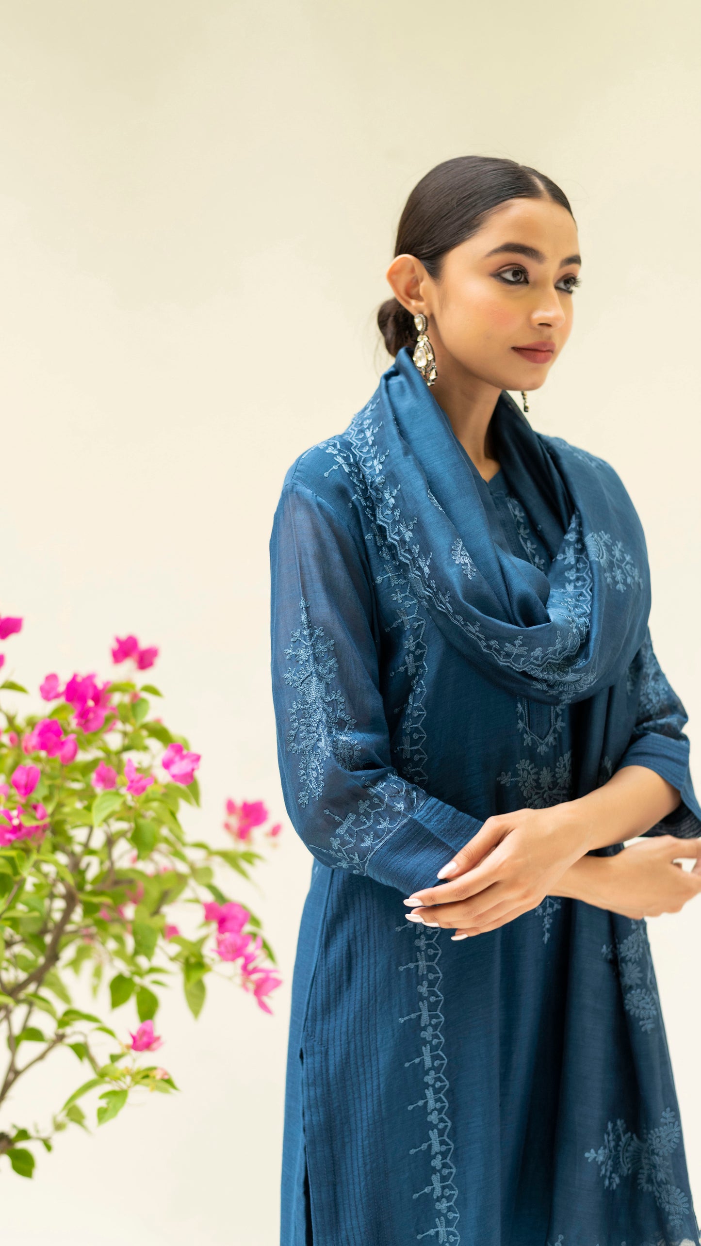 Parchhai Kurta Set (Midnight Blue)