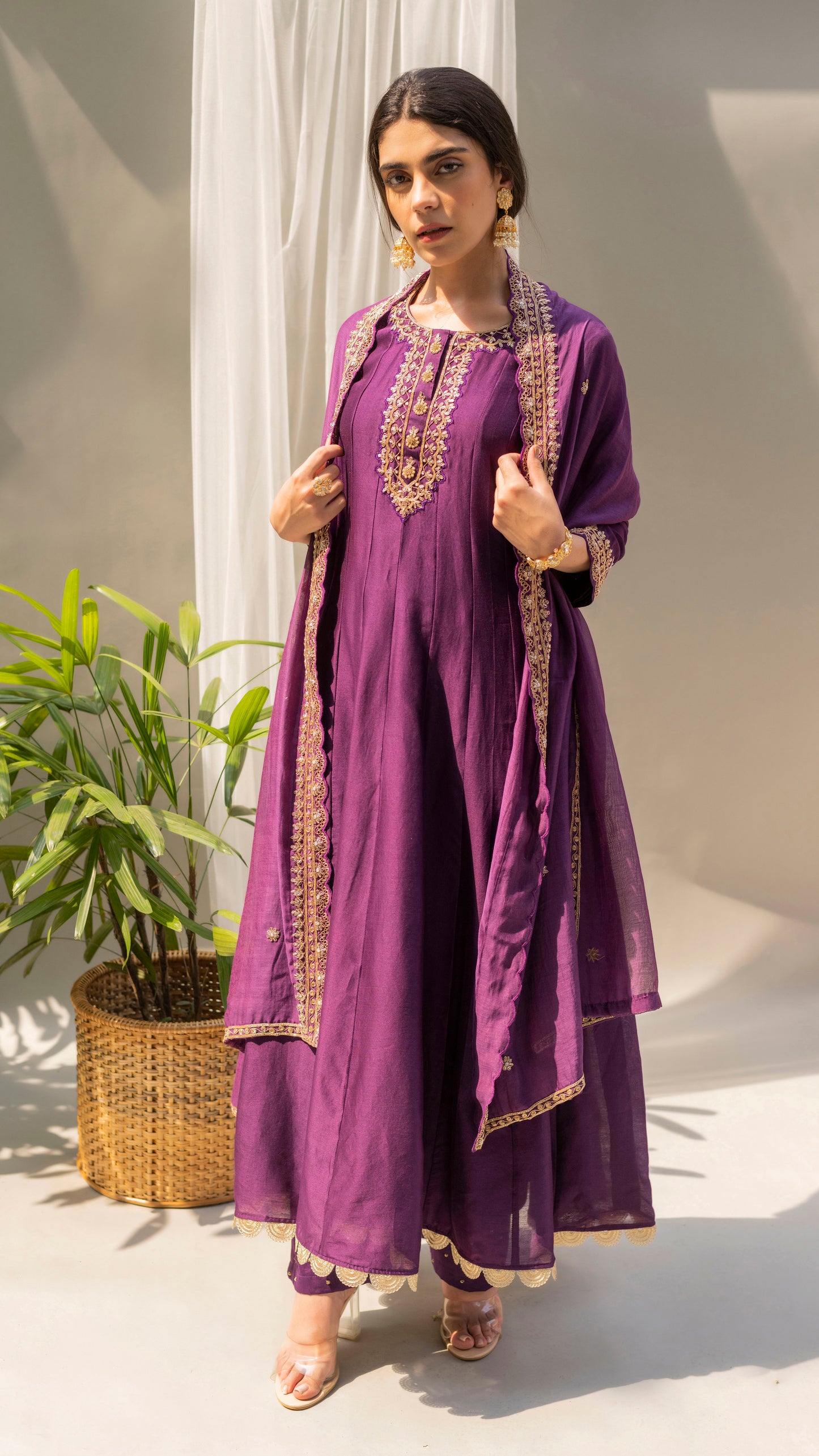 Dahliya Anarkali Set (Dawn Purple)