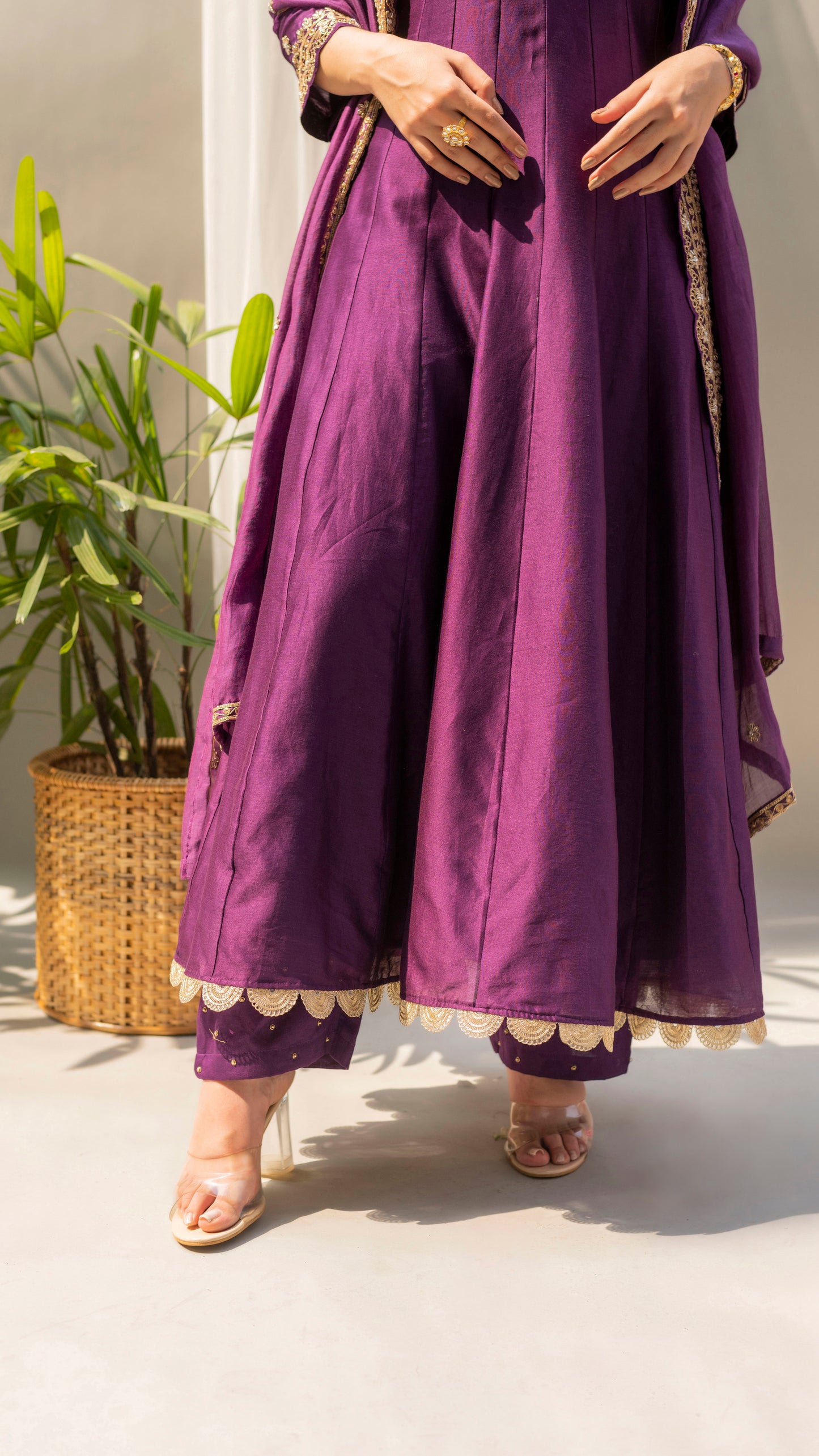Dahliya Anarkali Set (Dawn Purple)