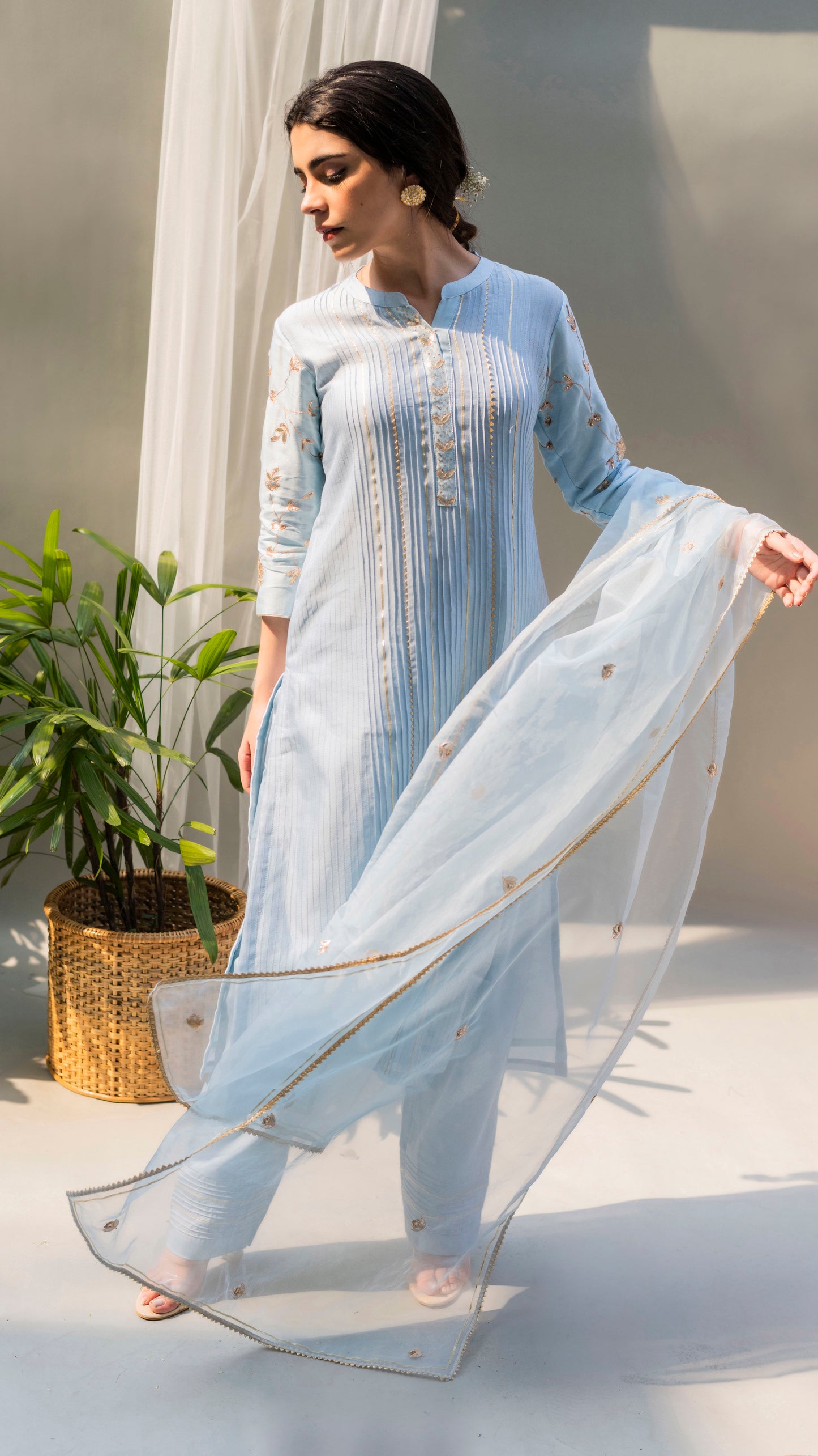 Alia Kurta Set (Cool Blue)