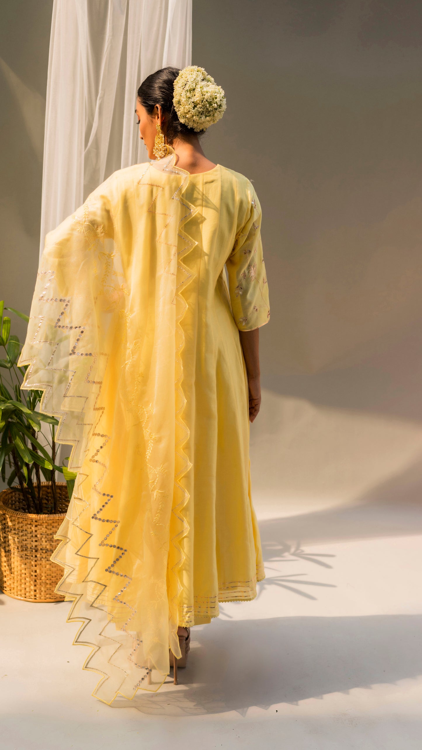 Alia Anarkali Set (Summer Yellow)