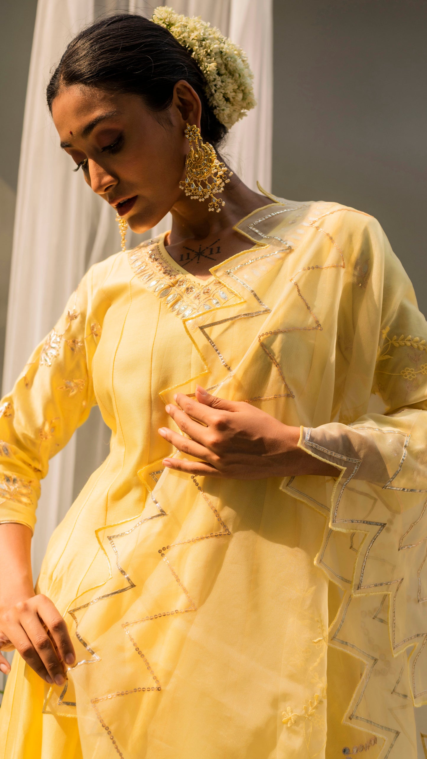 Alia Anarkali Set (Summer Yellow)