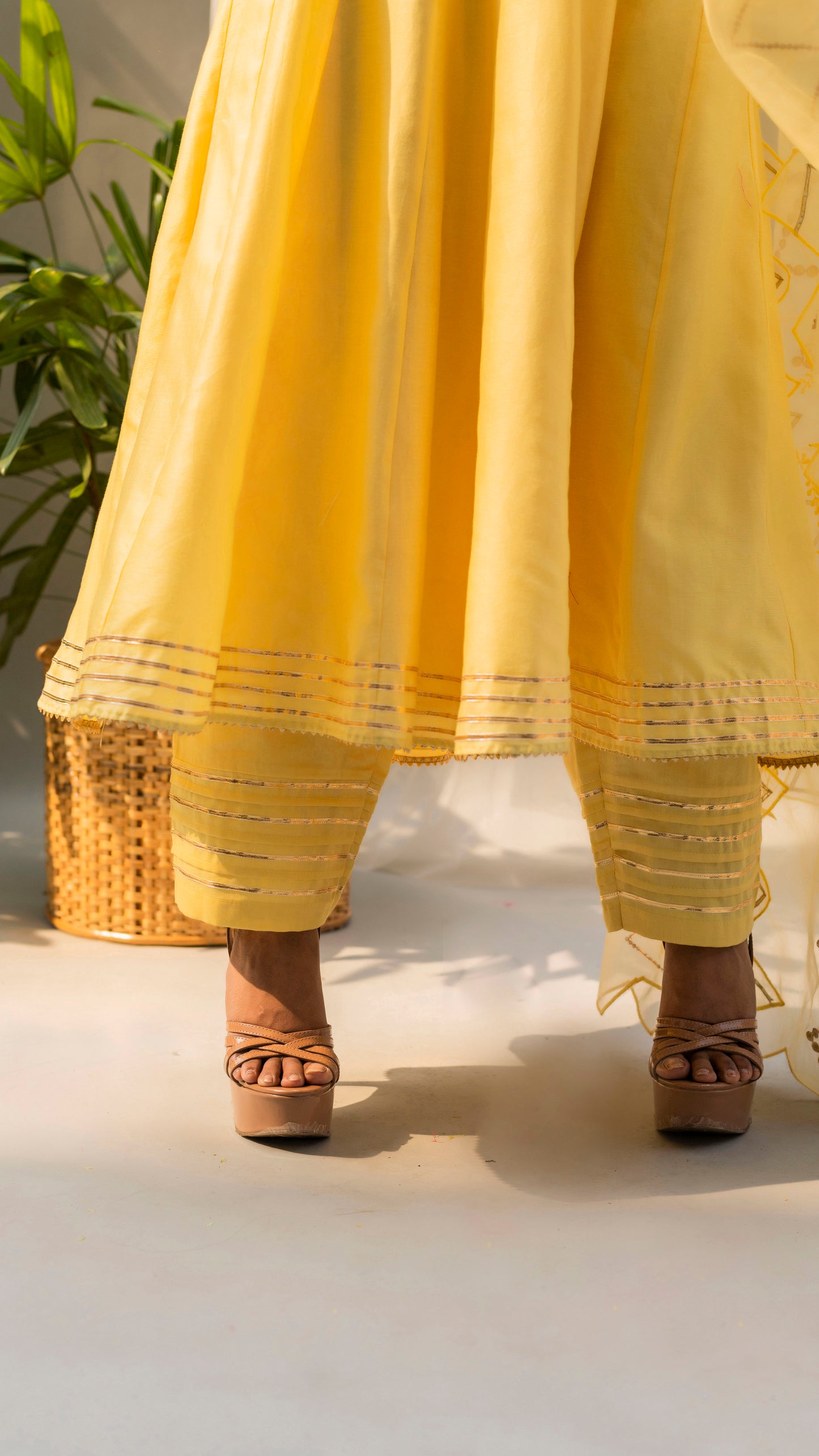 Alia Anarkali Set (Summer Yellow)