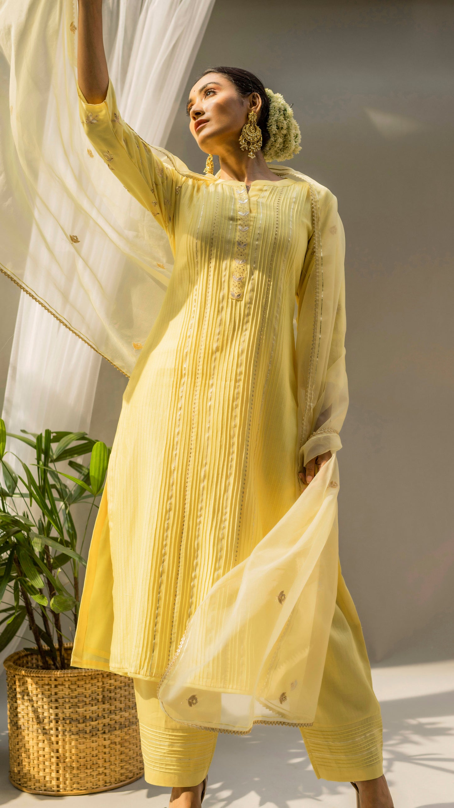 Alia Kurta Set (Summer Yellow)