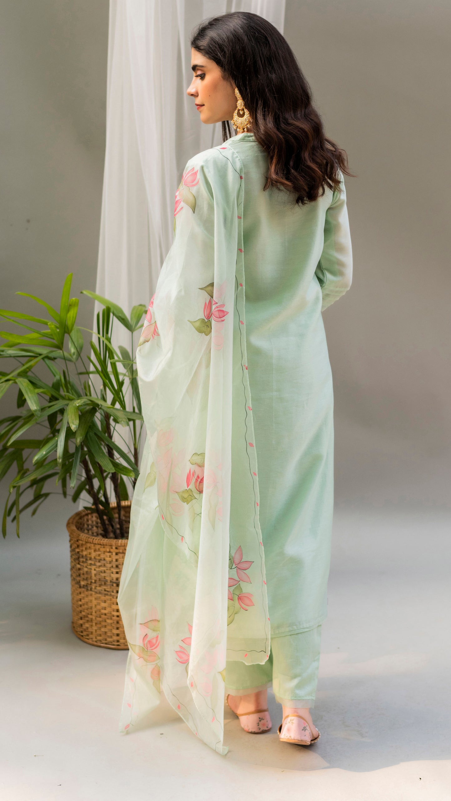 Zoya Kurta Set (Mint Green)