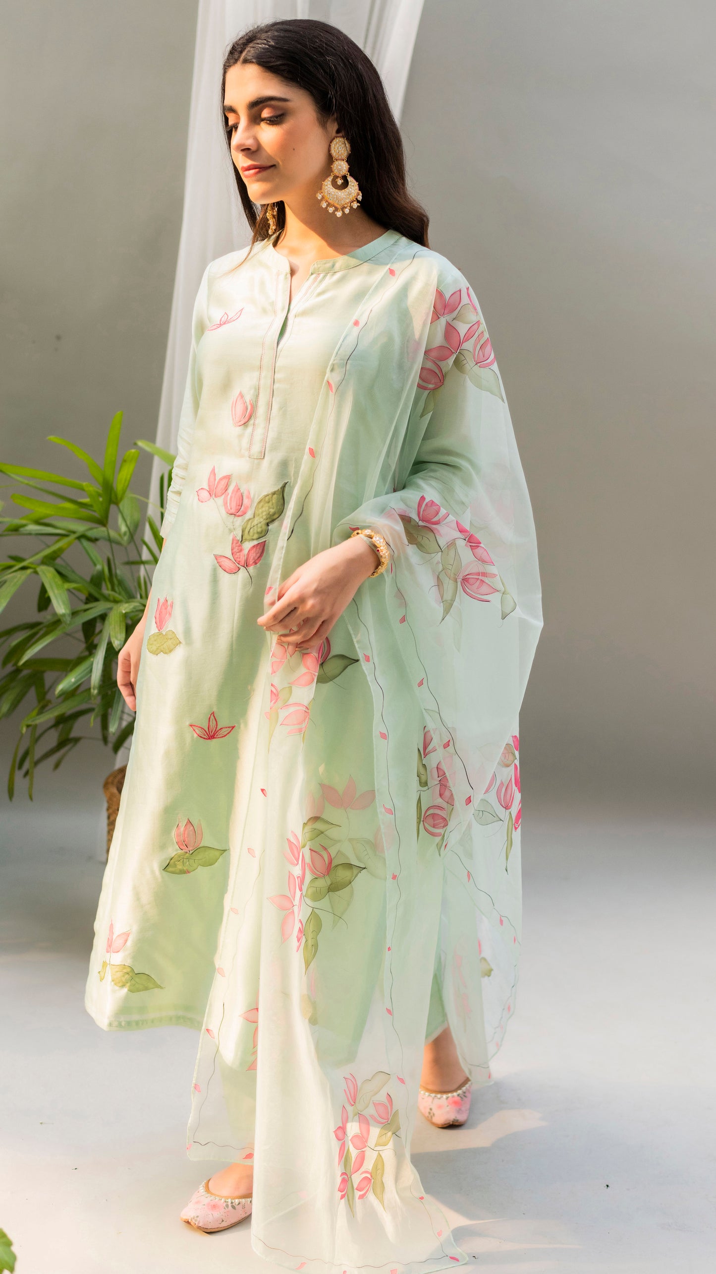 Zoya Kurta Set (Mint Green)