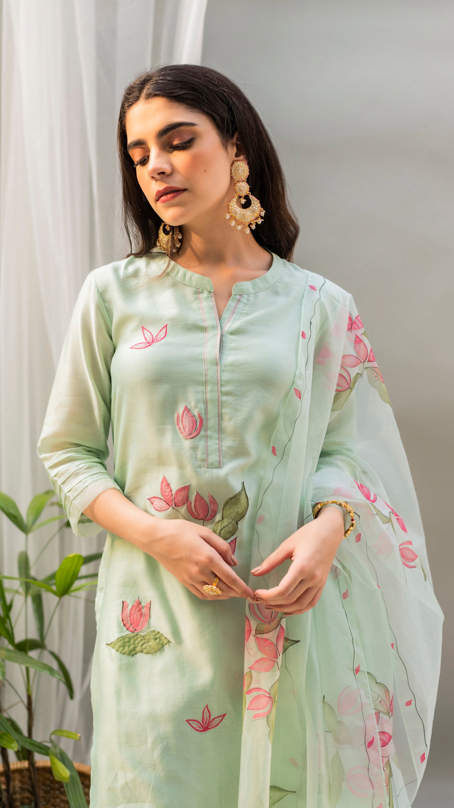 Zoya Kurta Set (Mint Green)