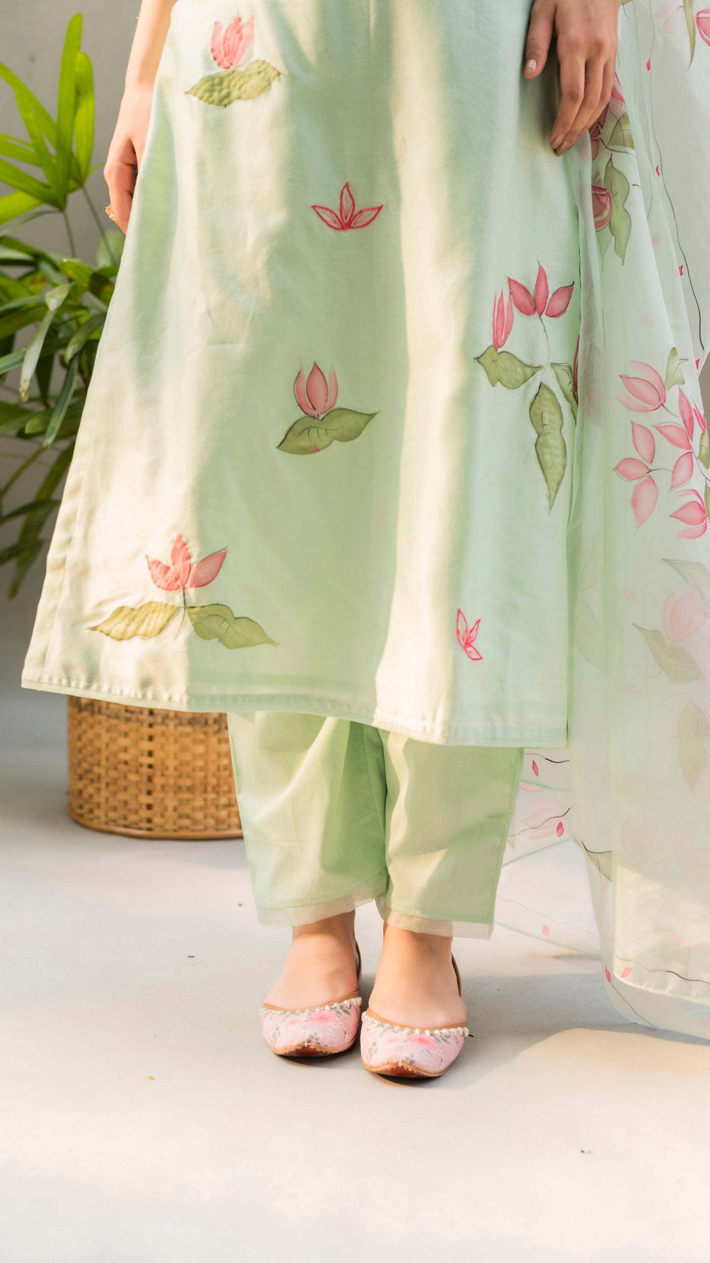 Zoya Kurta Set (Mint Green)