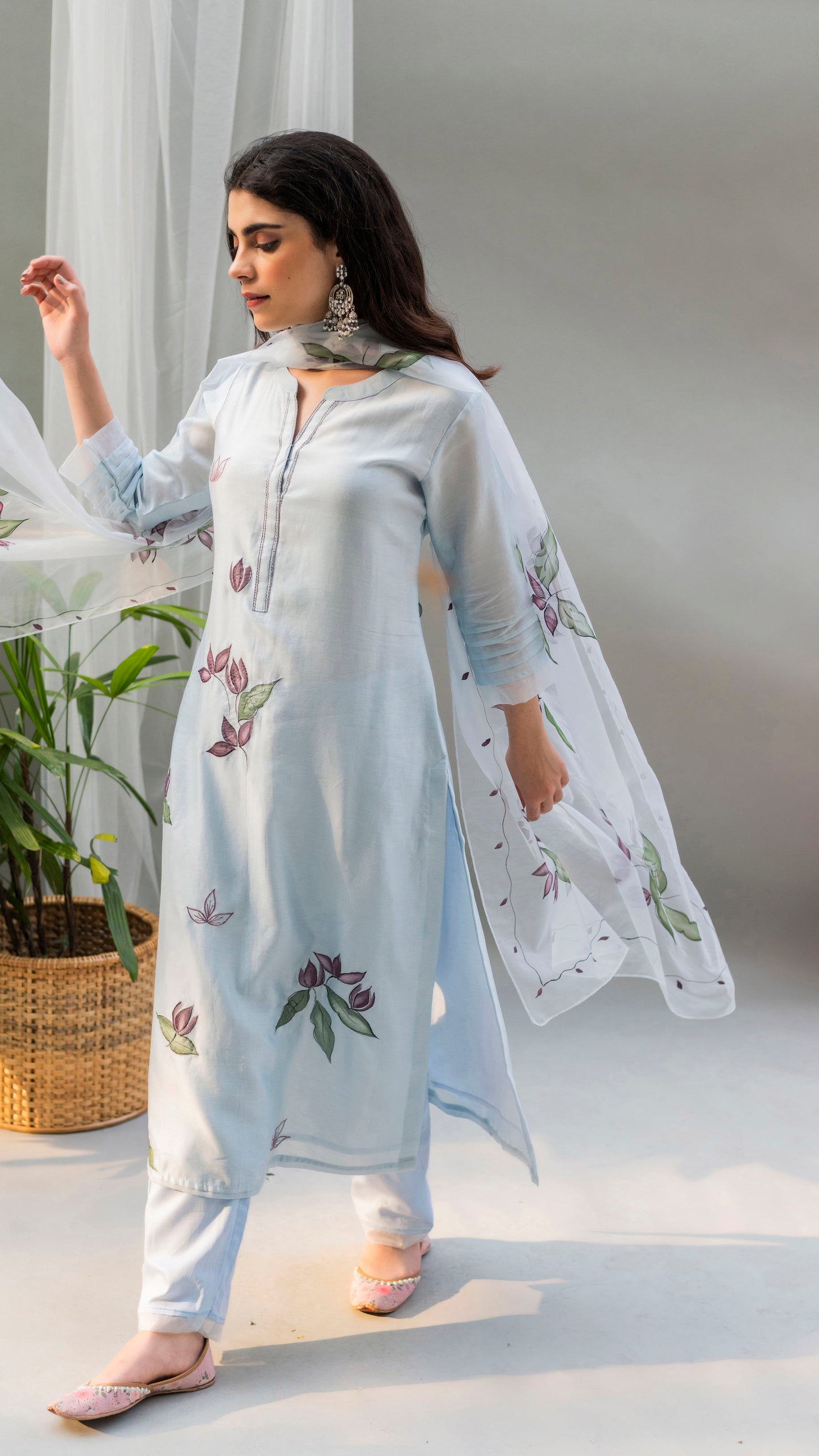 Zoya Kurta Set (Baby Blue)