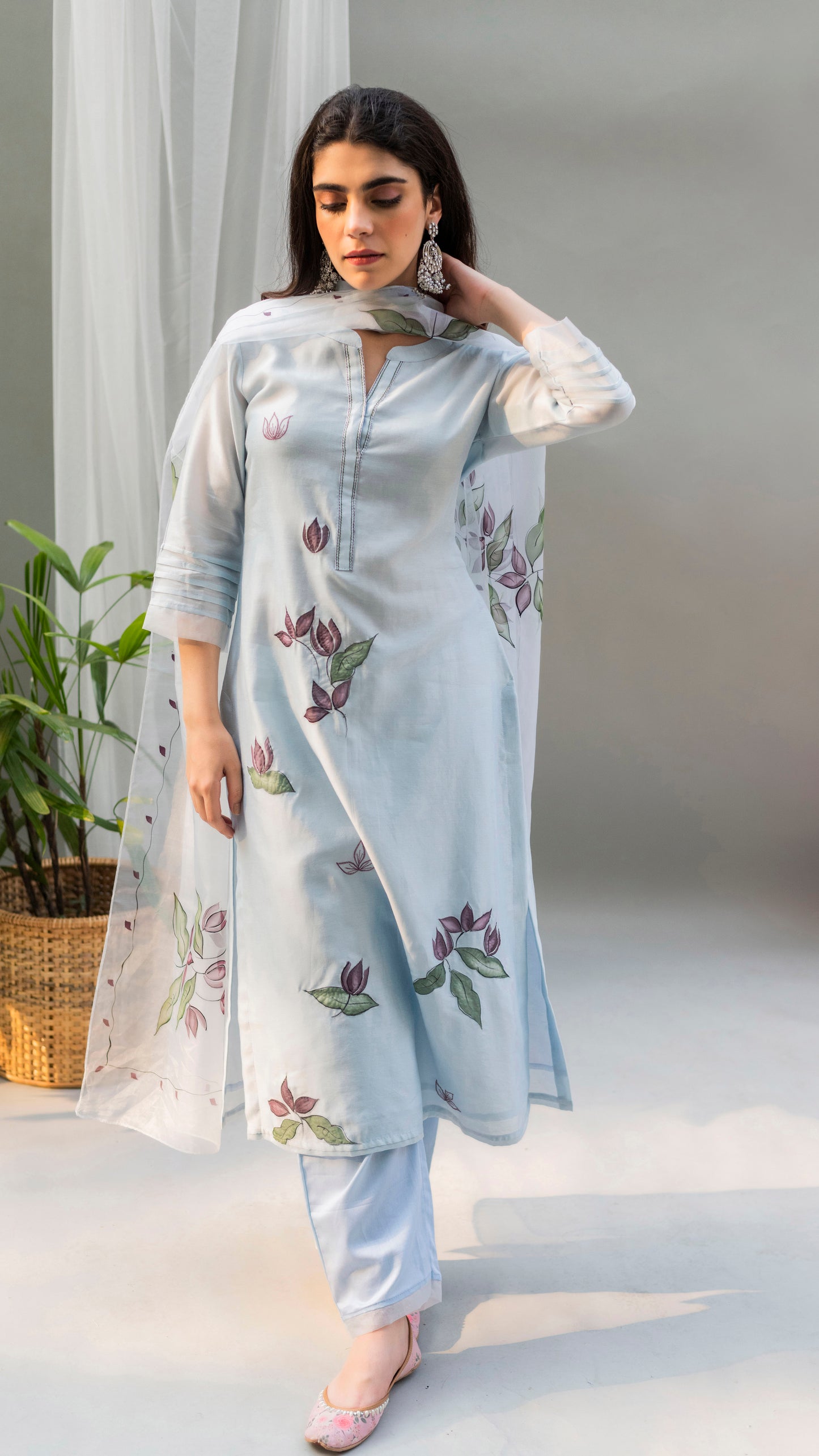 Zoya Kurta Set (Baby Blue)