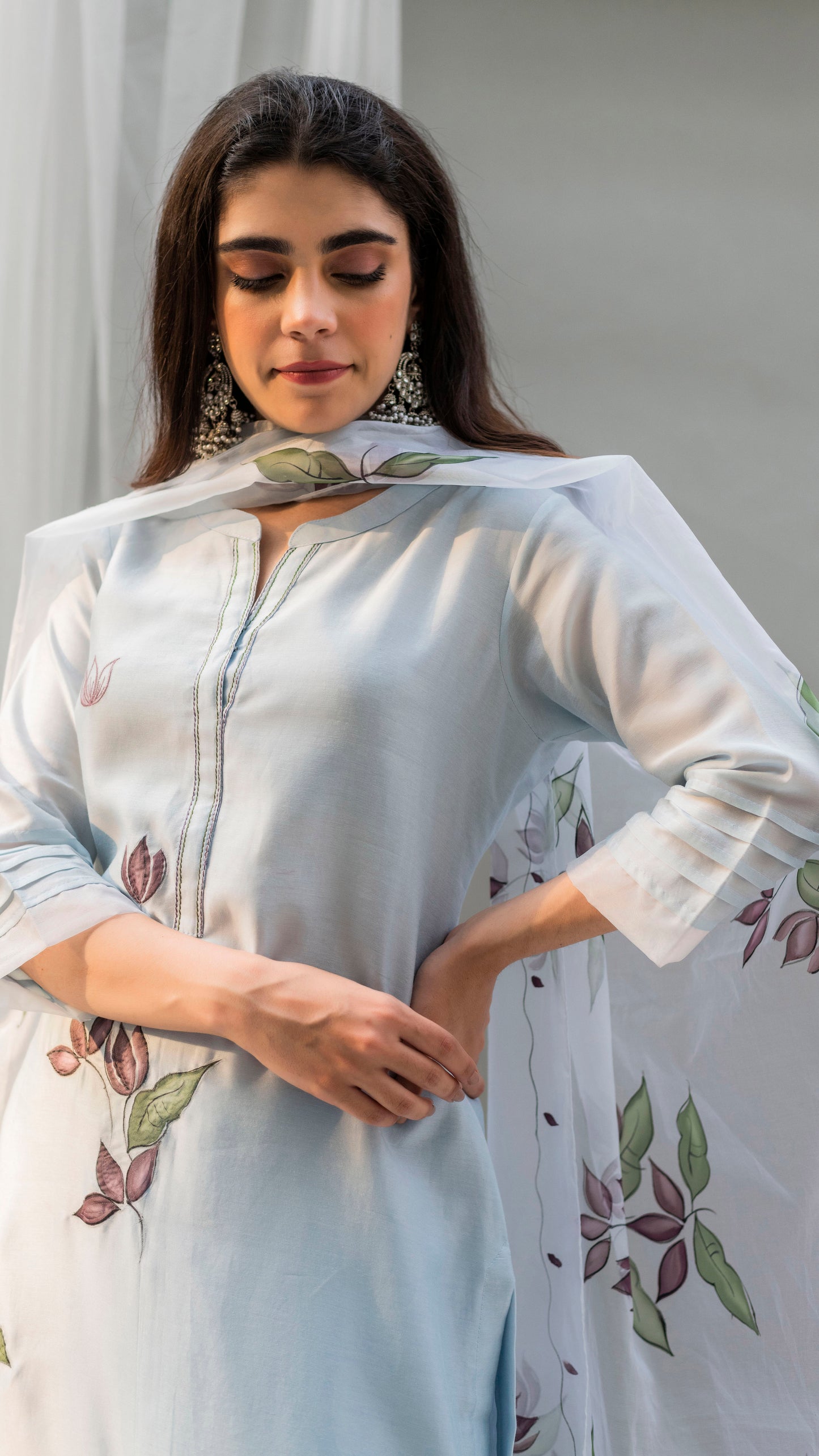 Zoya Kurta Set (Baby Blue)