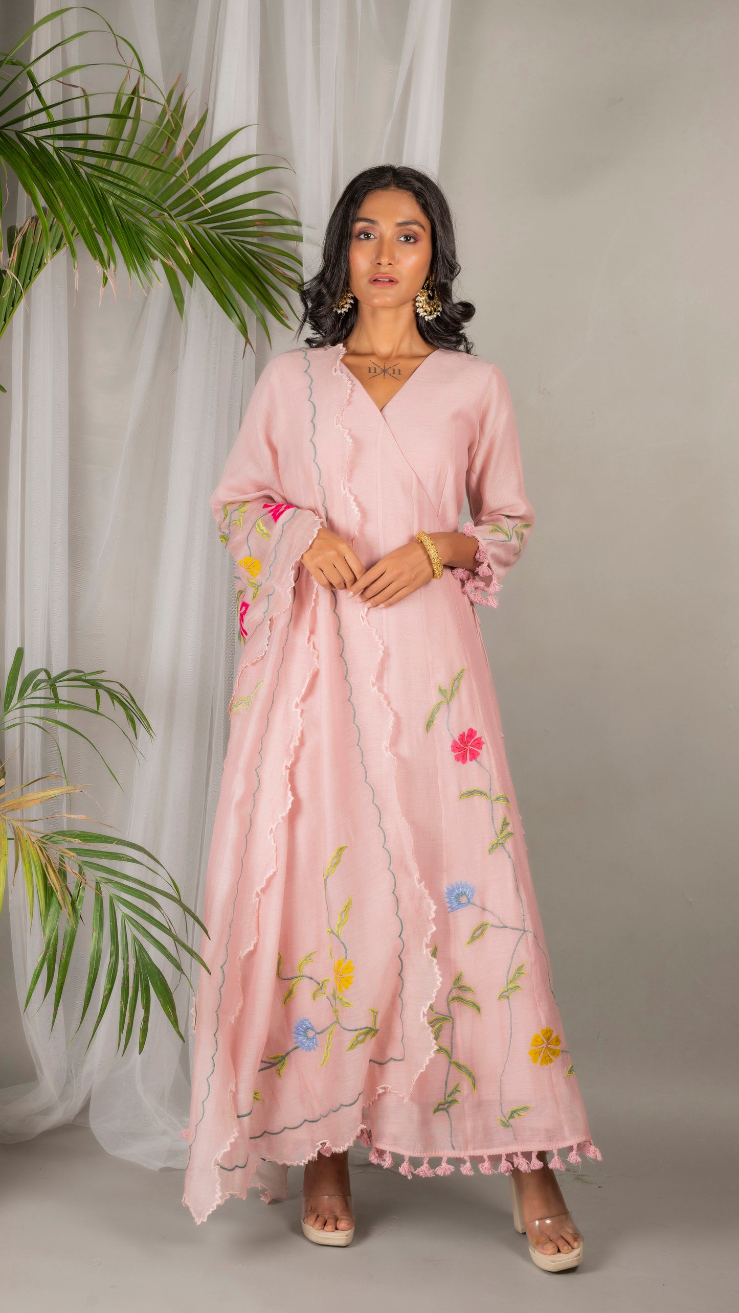 Mehr Angrakha Set (Rose Pink)
