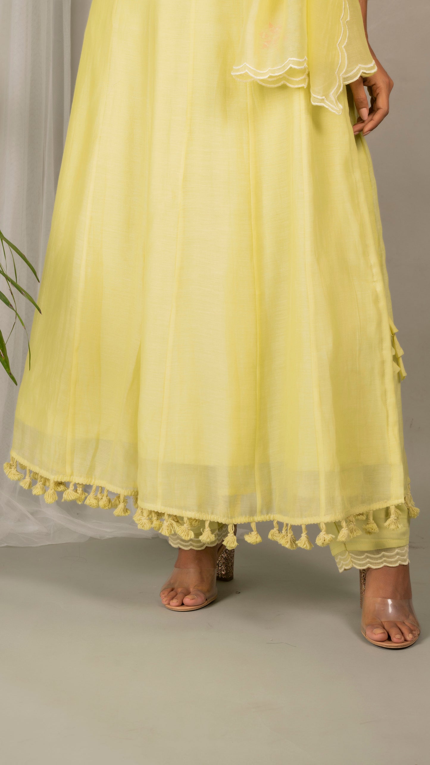 Saadgi Angrakha Set (Lime Green)