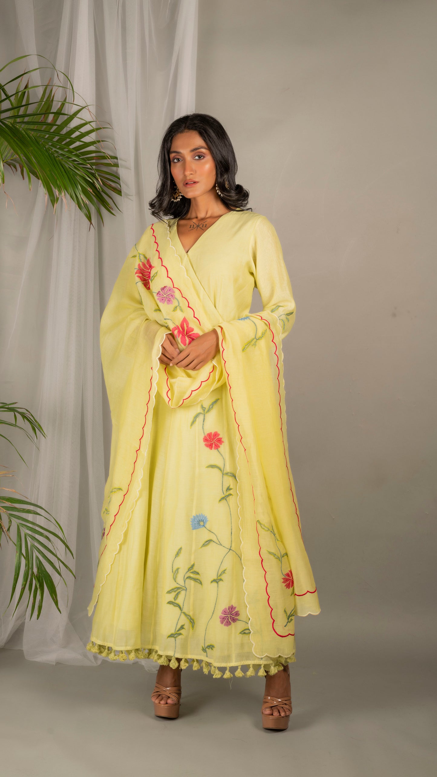 Mehr Angrakha Set (Lime Green)