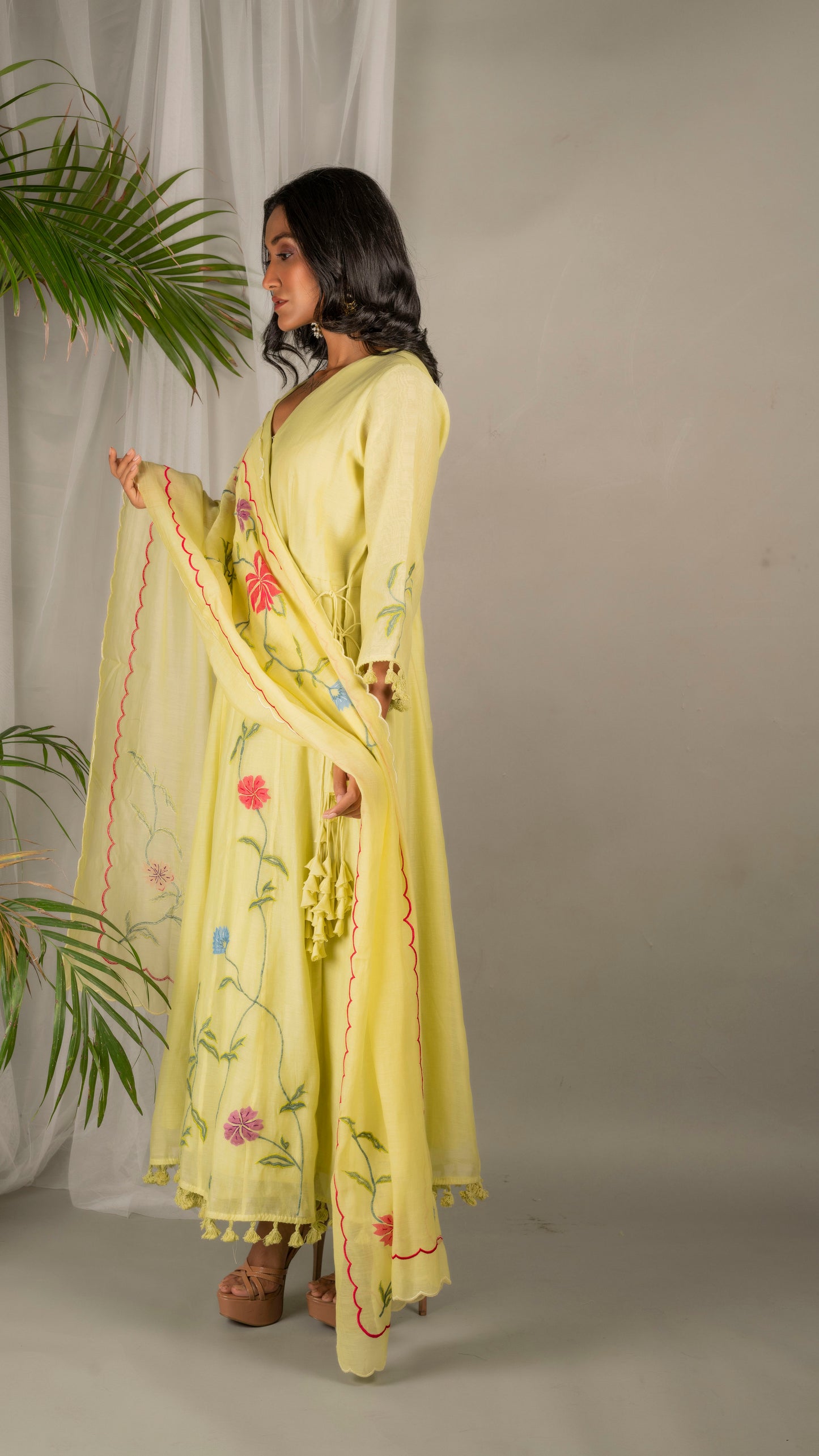 Mehr Angrakha Set (Lime Green)