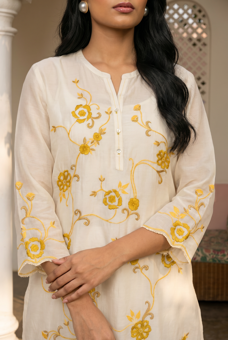 Style: Embroidery Color_Mustard
