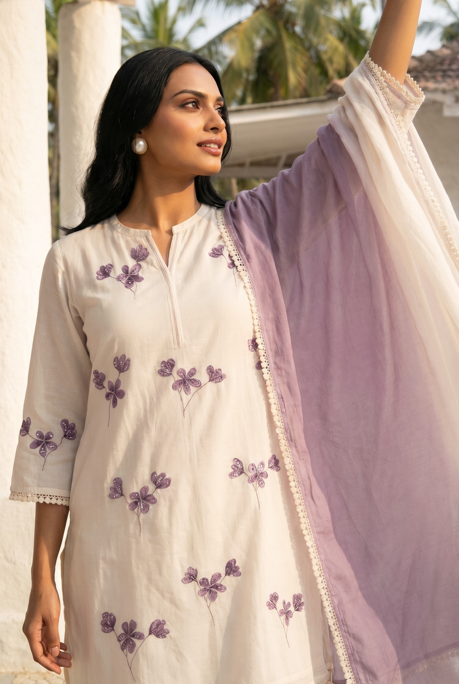 Style: Applique and Dupatta Color_Lavender