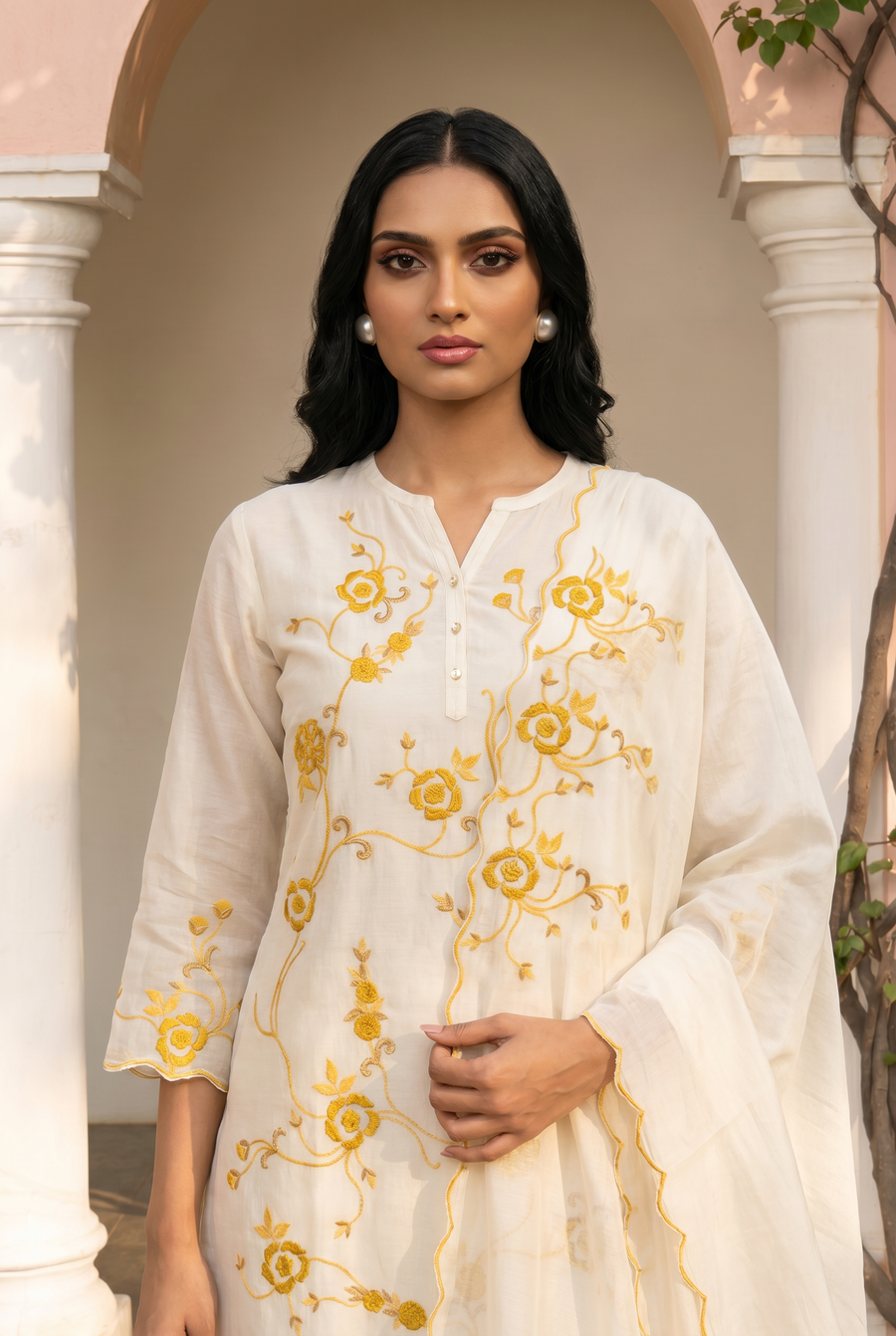 Style: Embroidery Color_Mustard