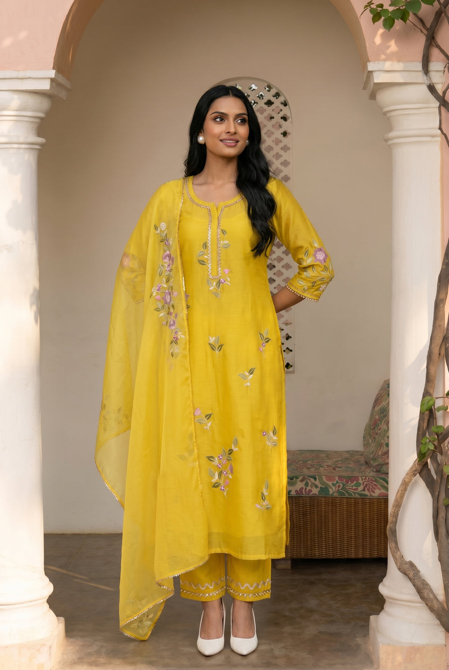 Pari Mul Chanderi Kurta Set