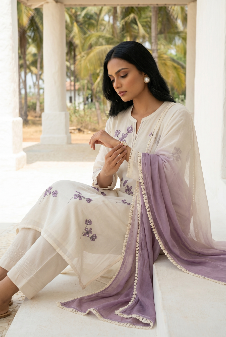 Style: Applique and Dupatta Color_Lavender
