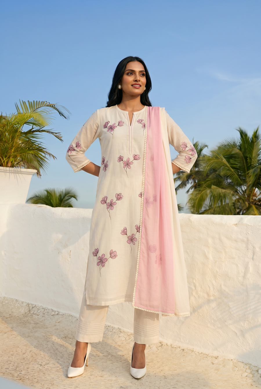 Style: Applique and Dupatta Color_Pink