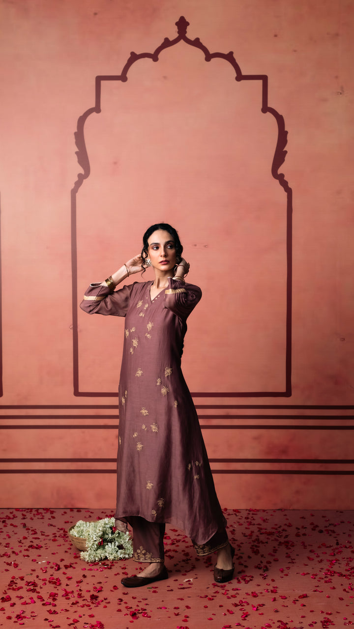 Niva Tunic Set (Brown)